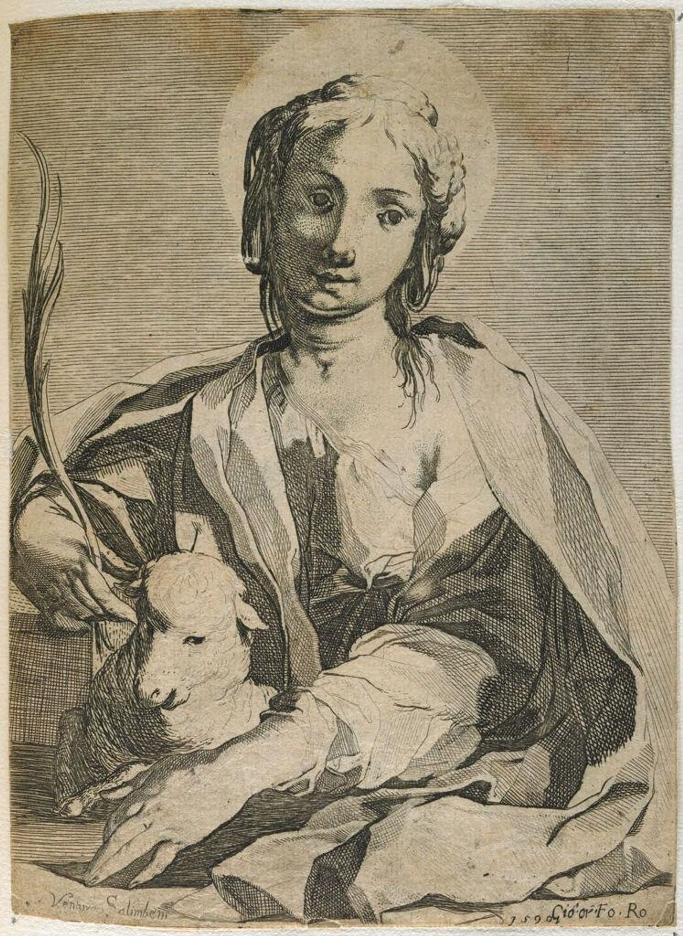 Saint Agnes by Ventura Salimbeni