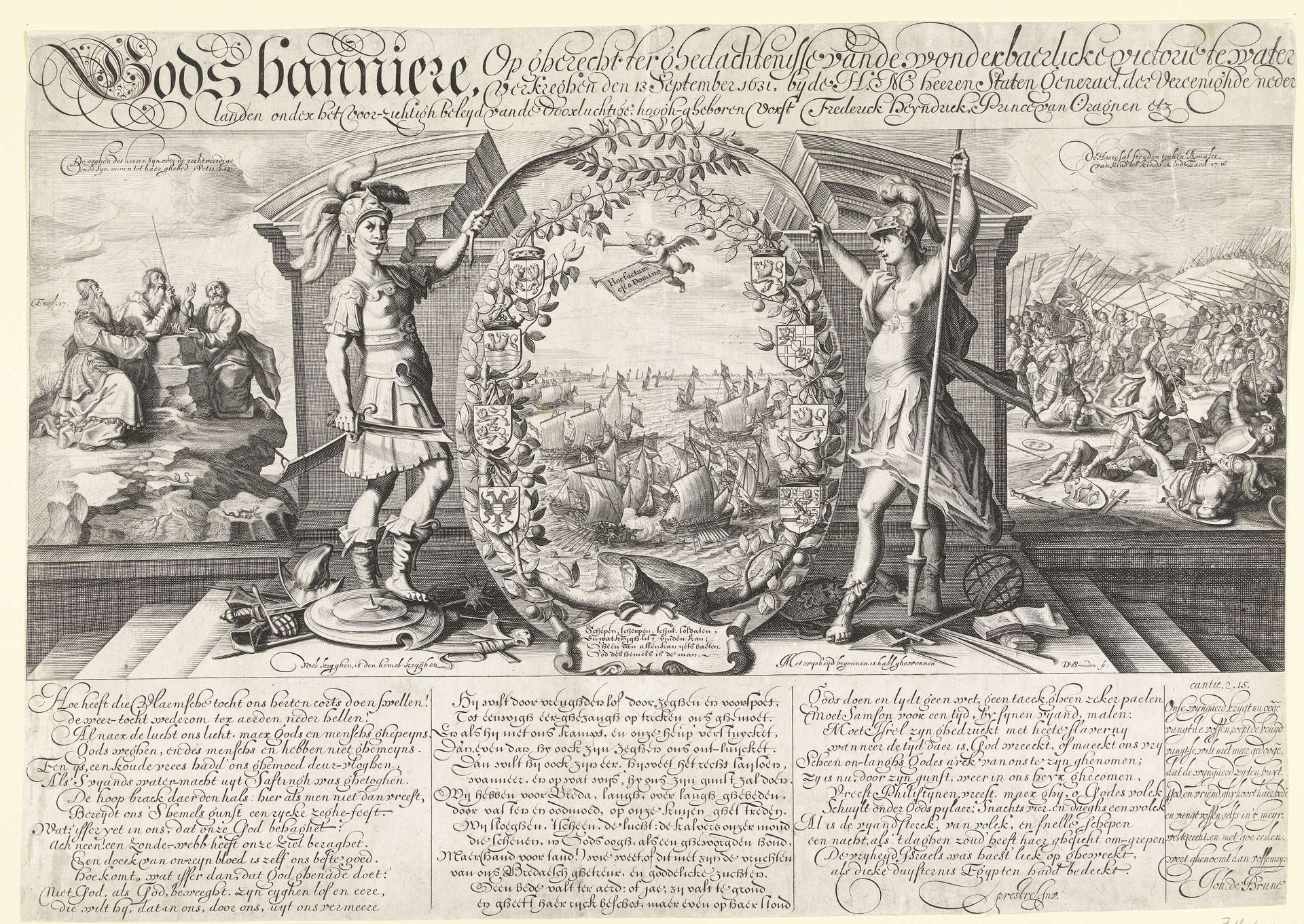Allegorie op de overwinning op het Slaak, 1631 by Daniël van den Bremden