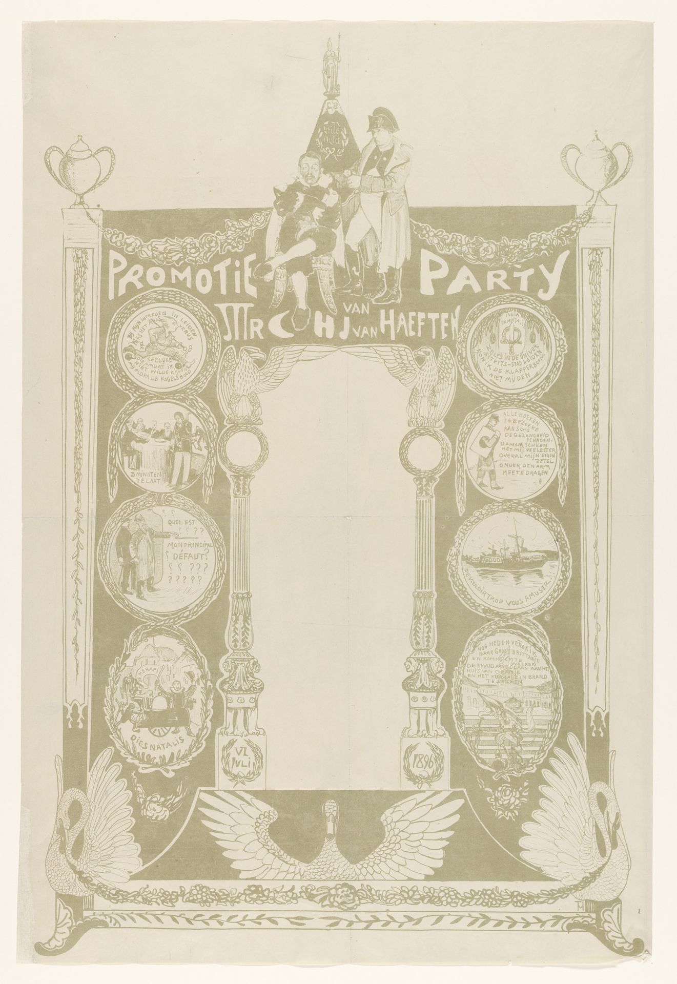 Promotieprent van Cornelis Hendrik Johan van Haeften by Theo van Hoytema