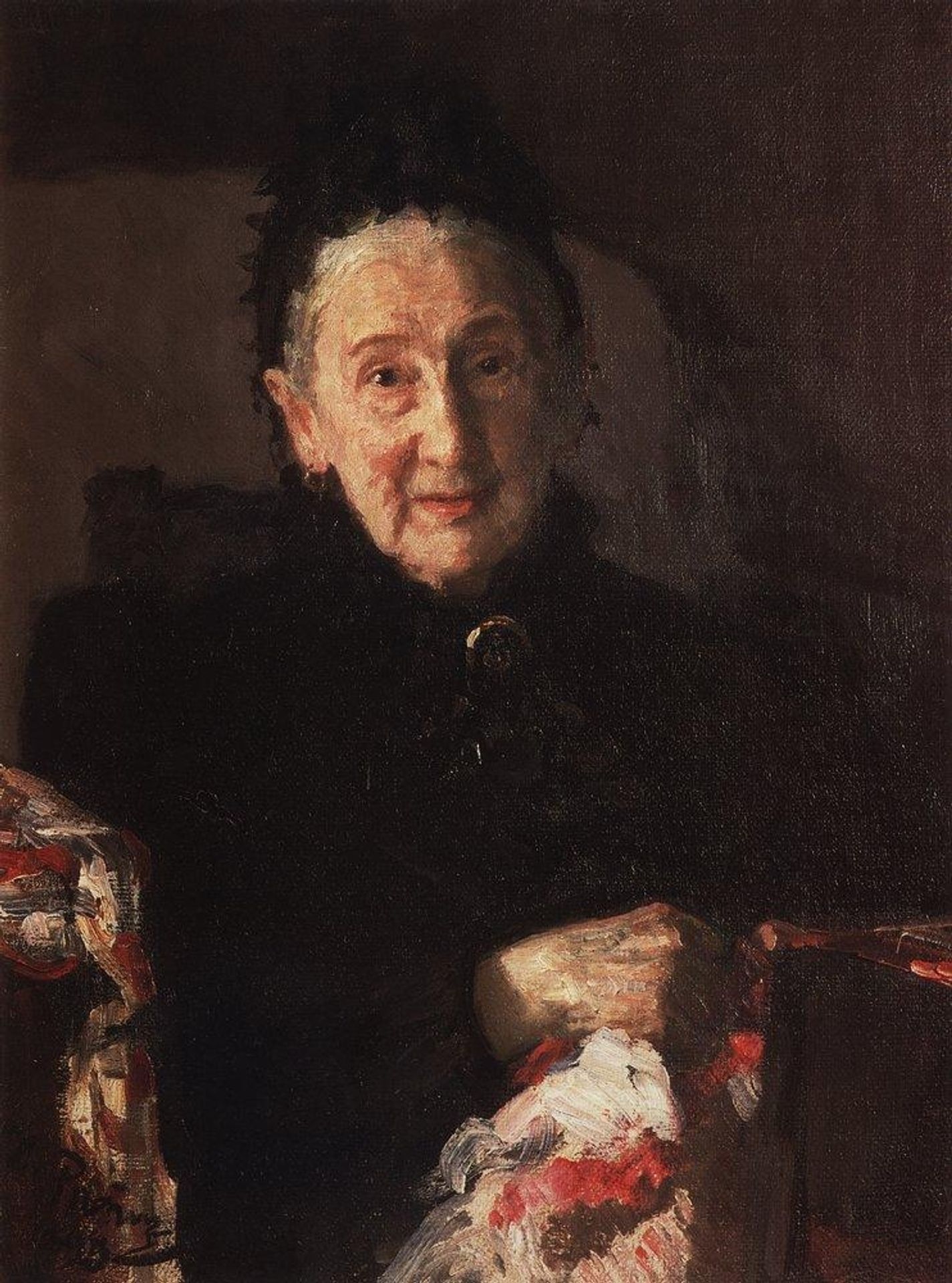 Portrait of L.I. Shestakova, sister of composer Mikhail Glinka by Ilya Repin