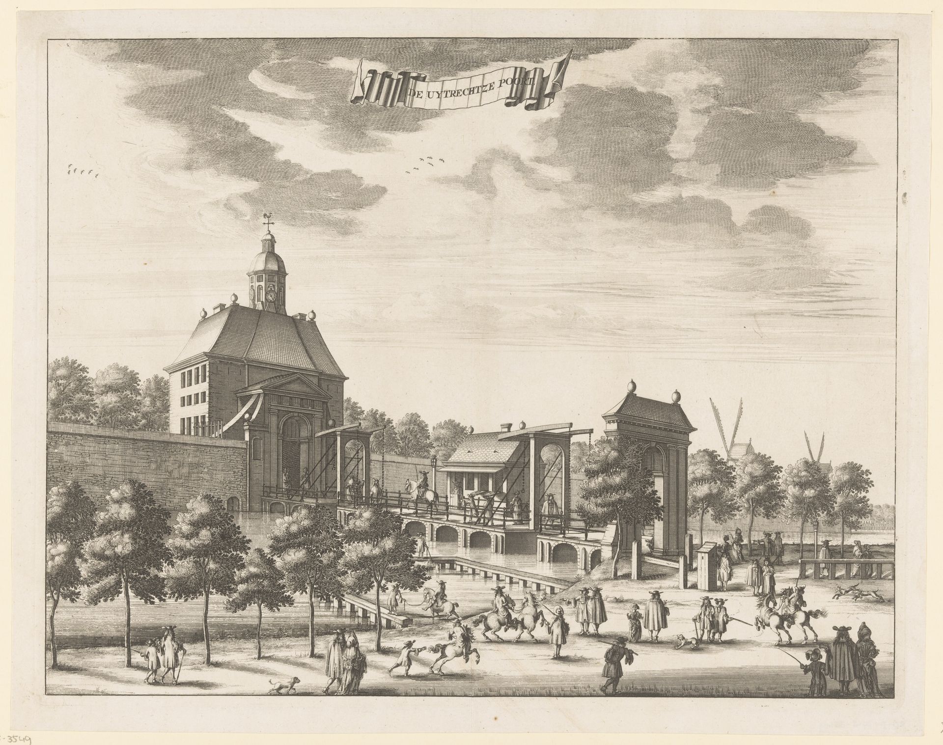 Gezicht op de Utrechtsepoort in Amsterdam by Anonymous
