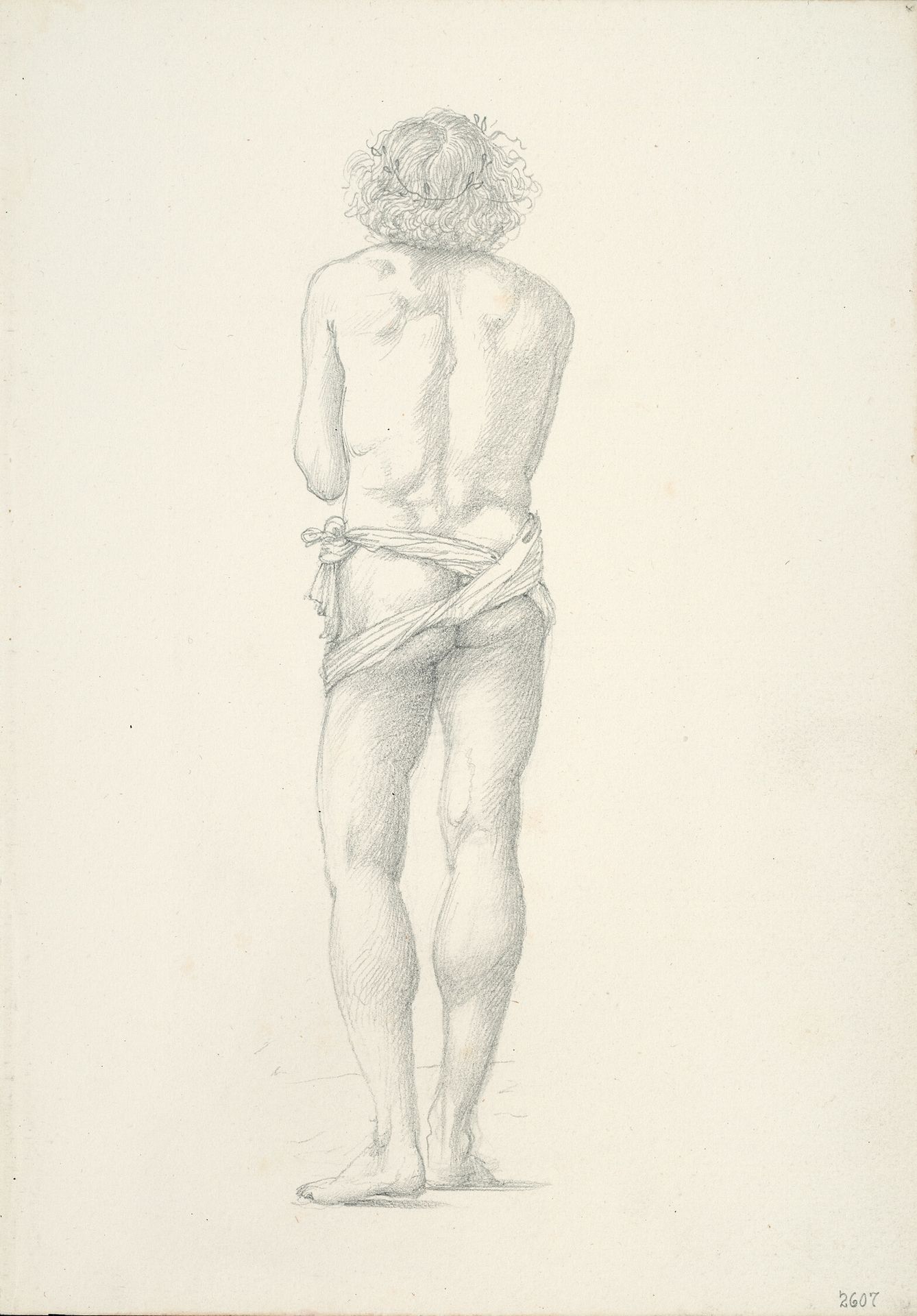 Back View of Standing Male Nude by Edward Burne-Jones
