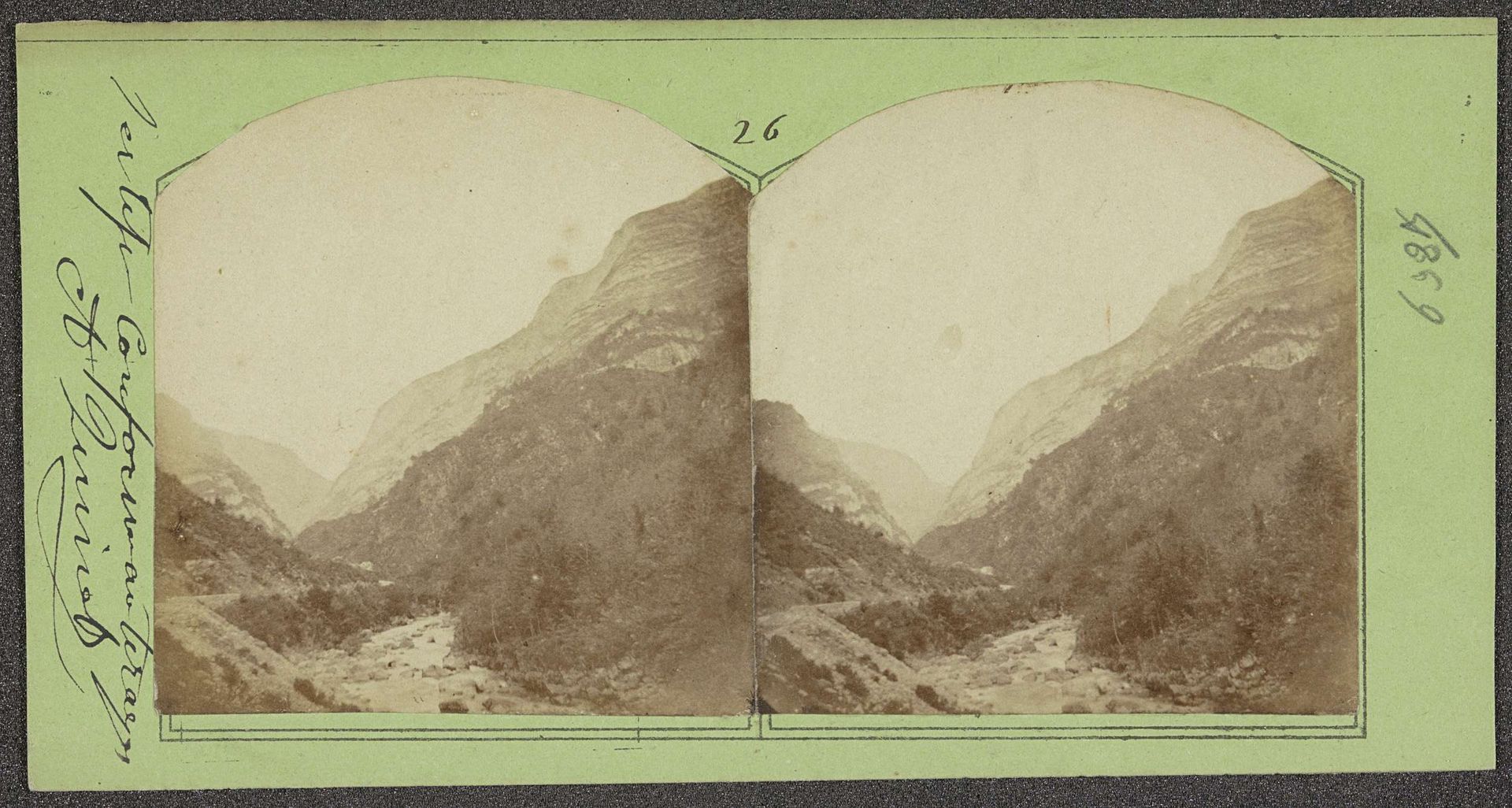 Berglandschap met meanderende rivier; de Alpen by Achille Quinet