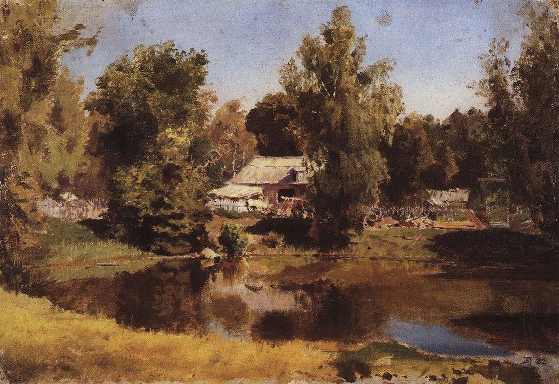 Upper pond in Abramtsevo by Vasily Polenov