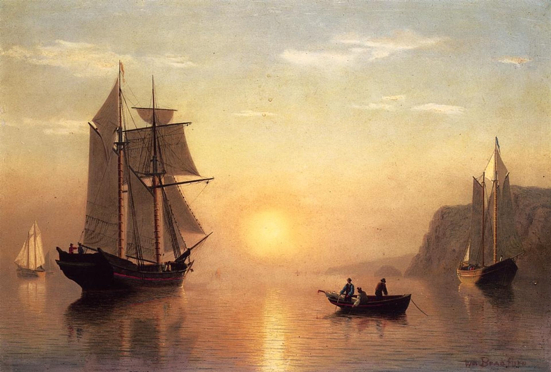 Sunset Calm in the Bay of Fundy by William Bradford