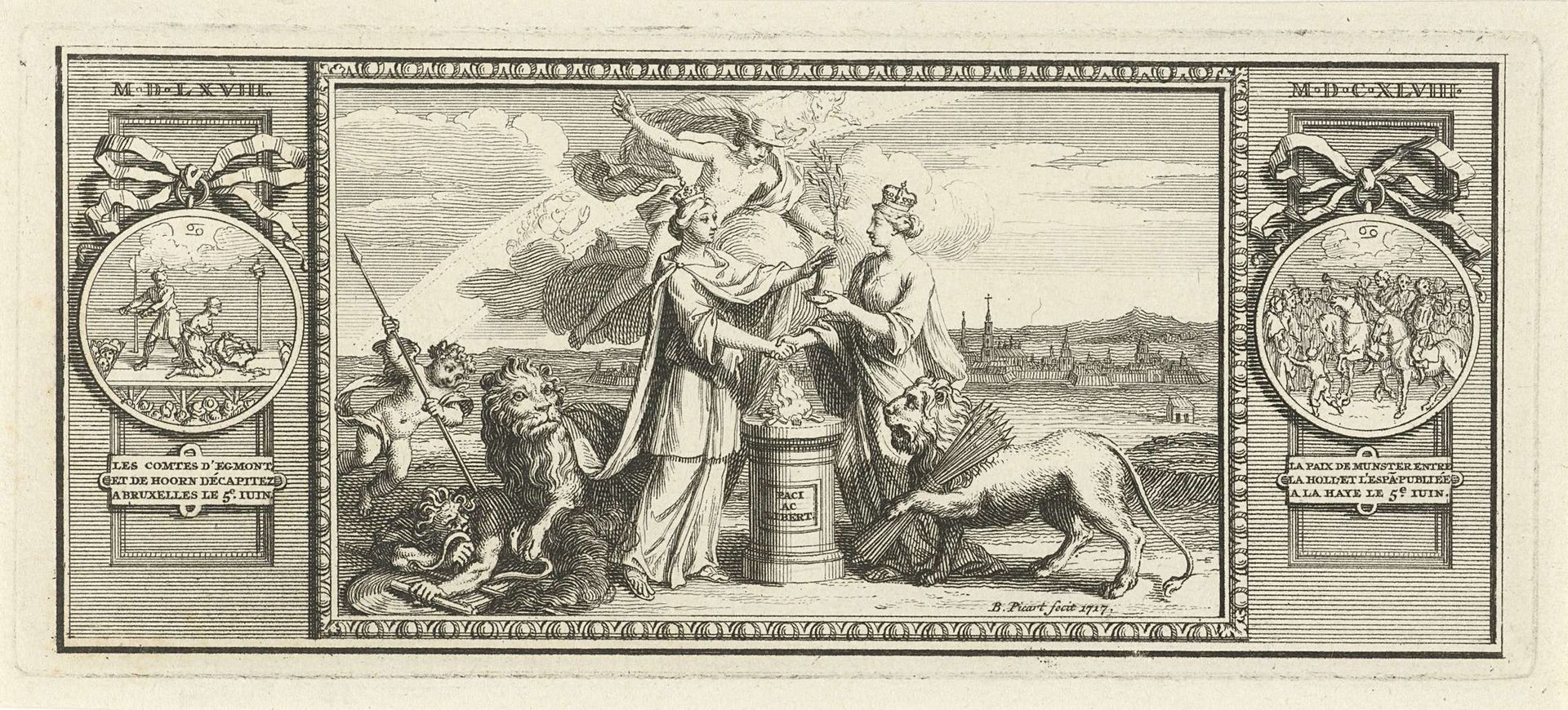 Allegorie op de Vrede van Munster by Bernard Picart