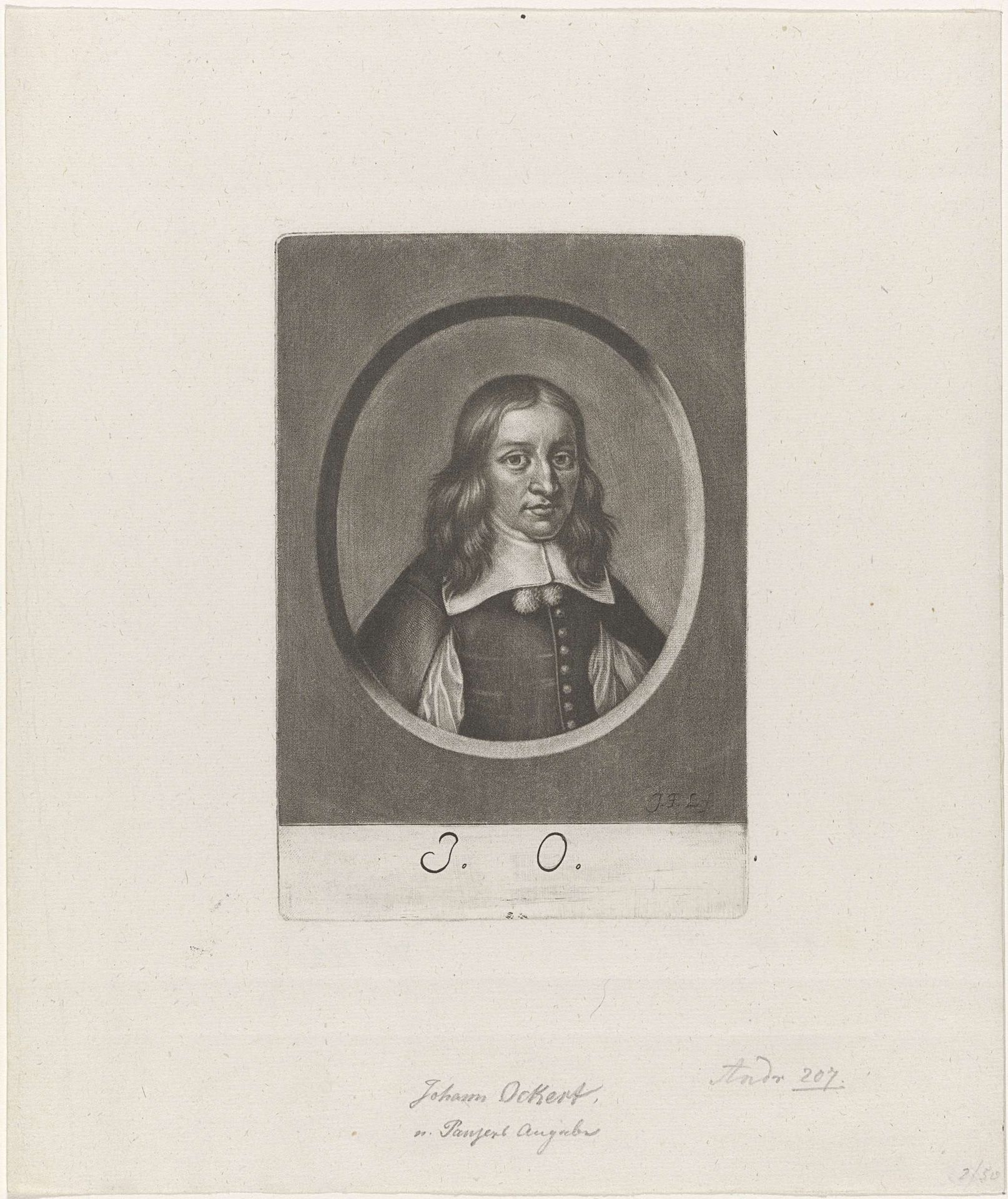 Portret van Johann Ockert by Johann Friedrich Leonard