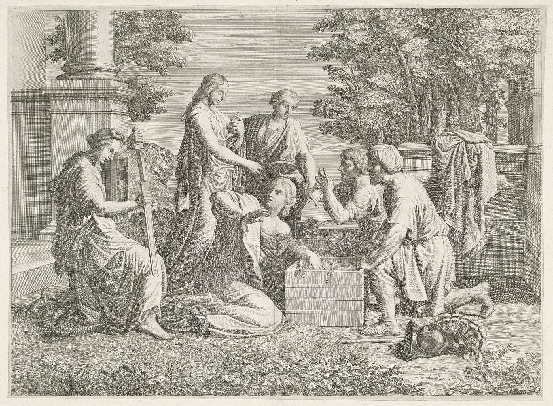Achilles door Odysseus herkend temidden van de dochters van Lycomedes by Pietro del Po