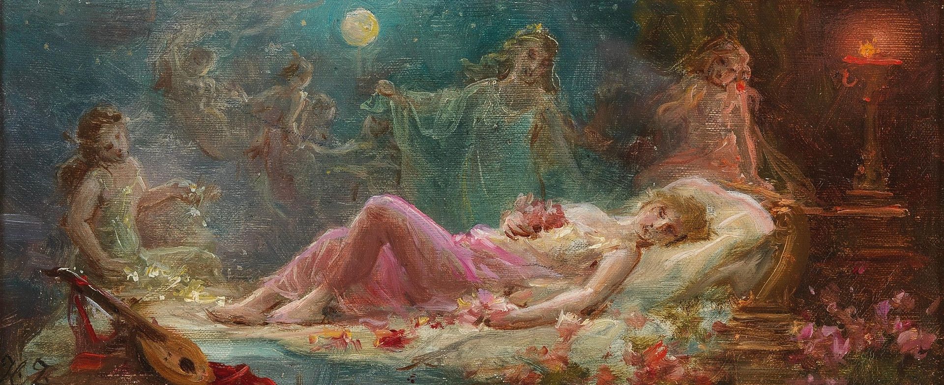 Allegory of Sleep by Hans Zatzka