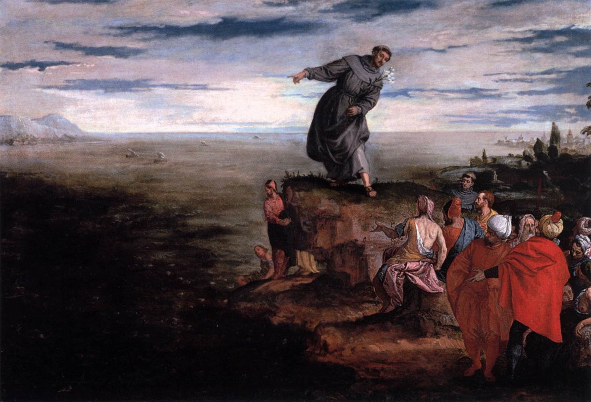 St Anthony Preaching to the Fish by Paolo Veronese