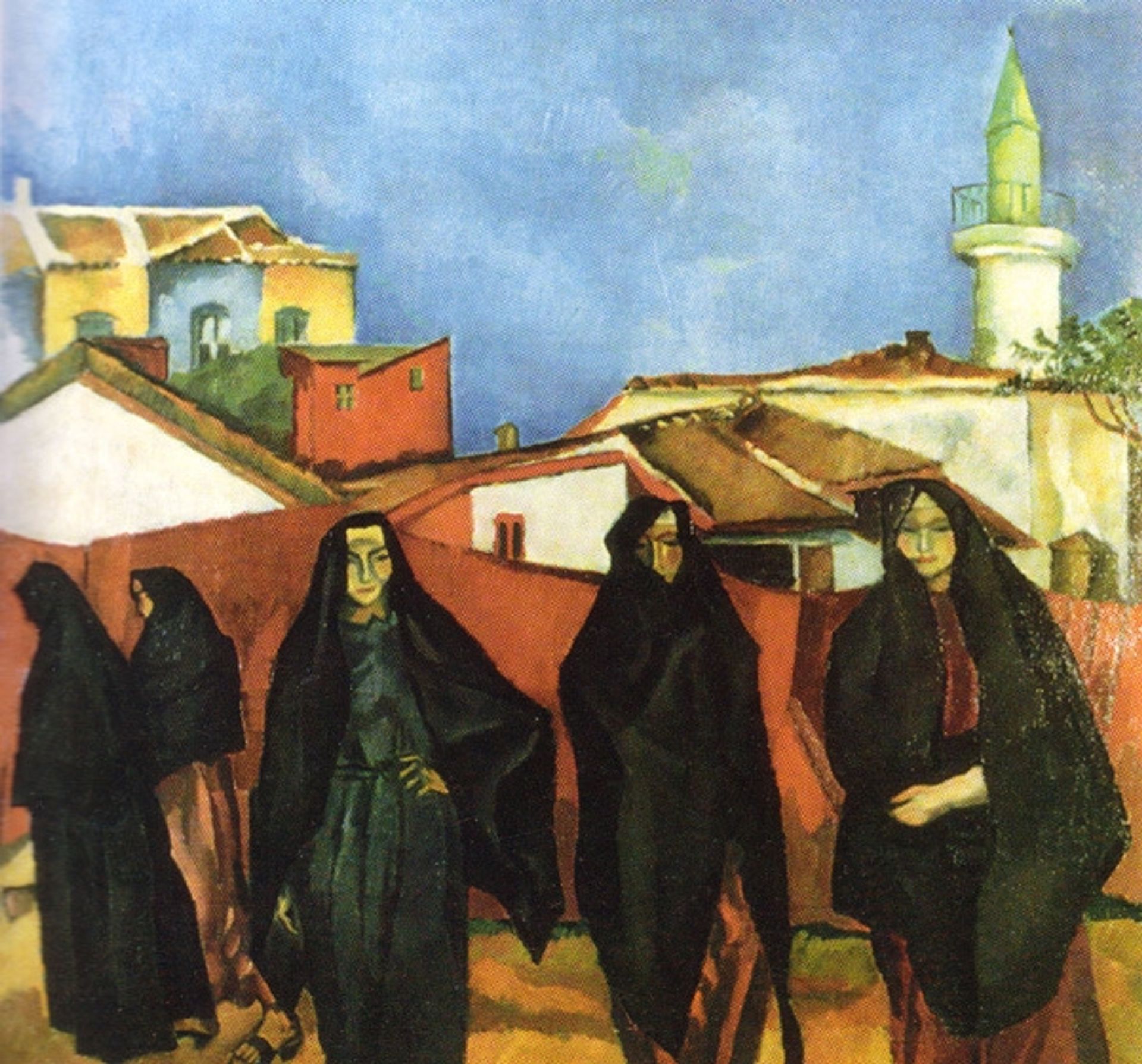 Dobrujan Landscape with Five Turk Women by Iosif Iser