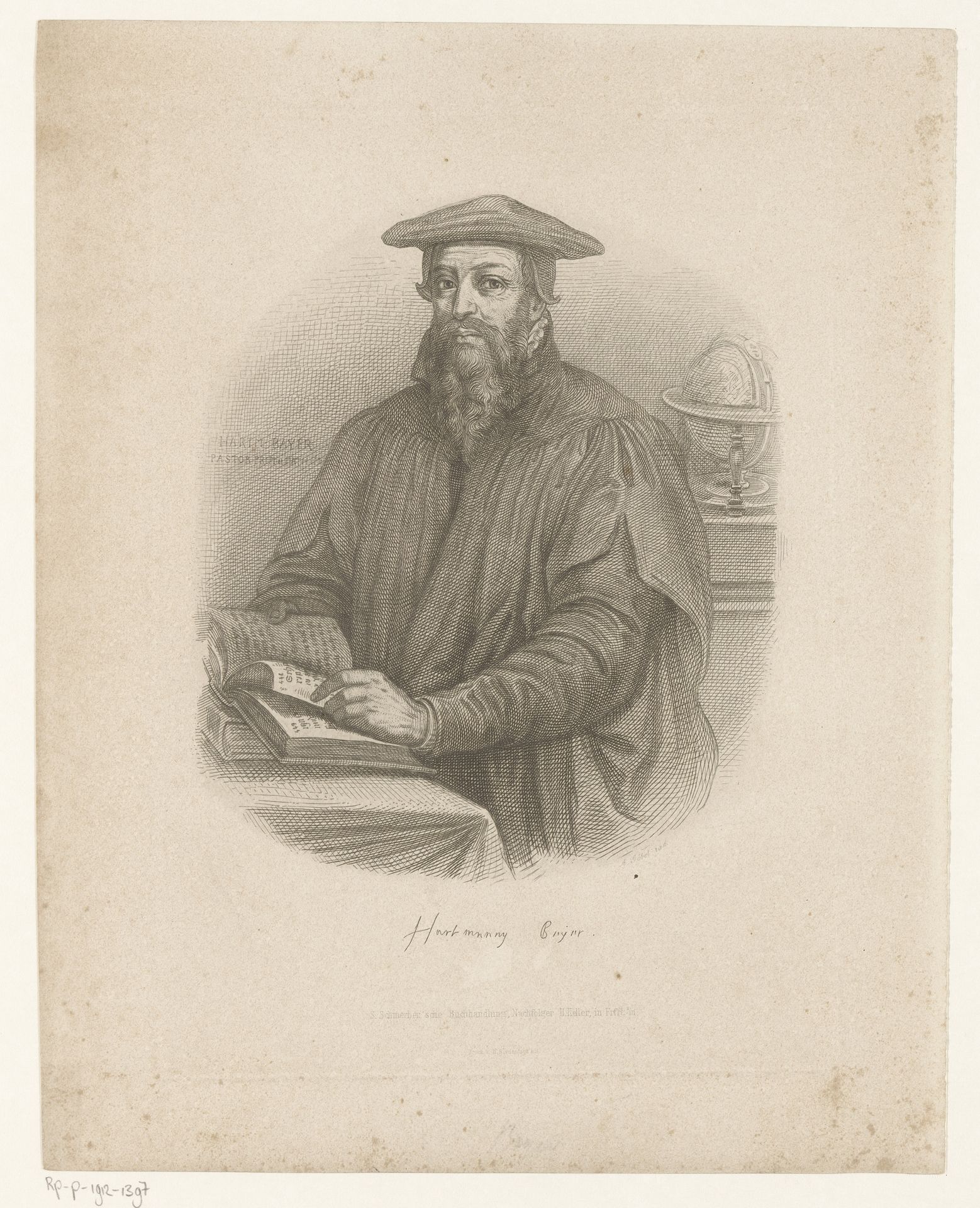Portret van Hartmann Beyer by Angilbert Göbel