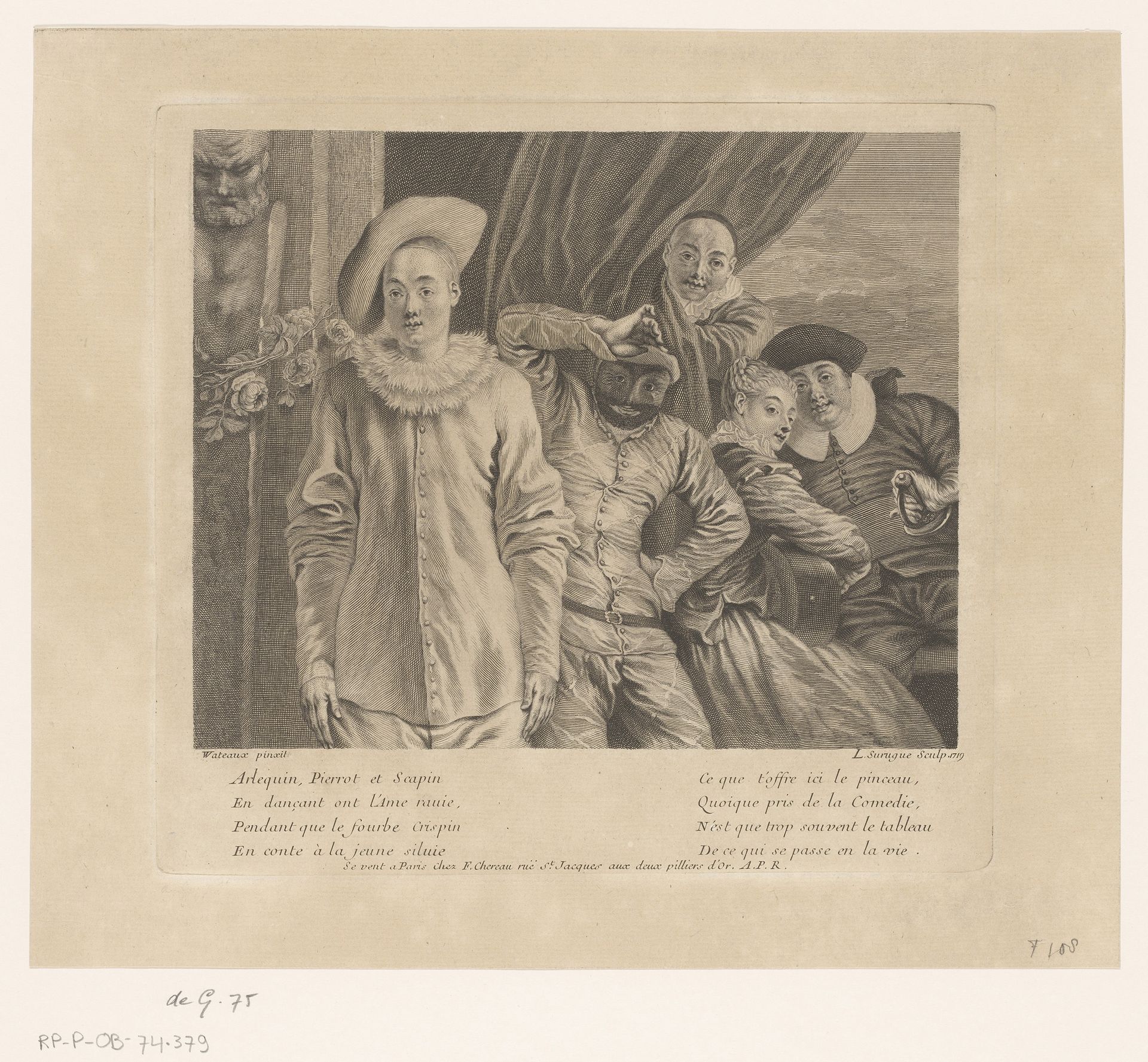Figuren uit de Commedia dell'arte by Louis Surugue