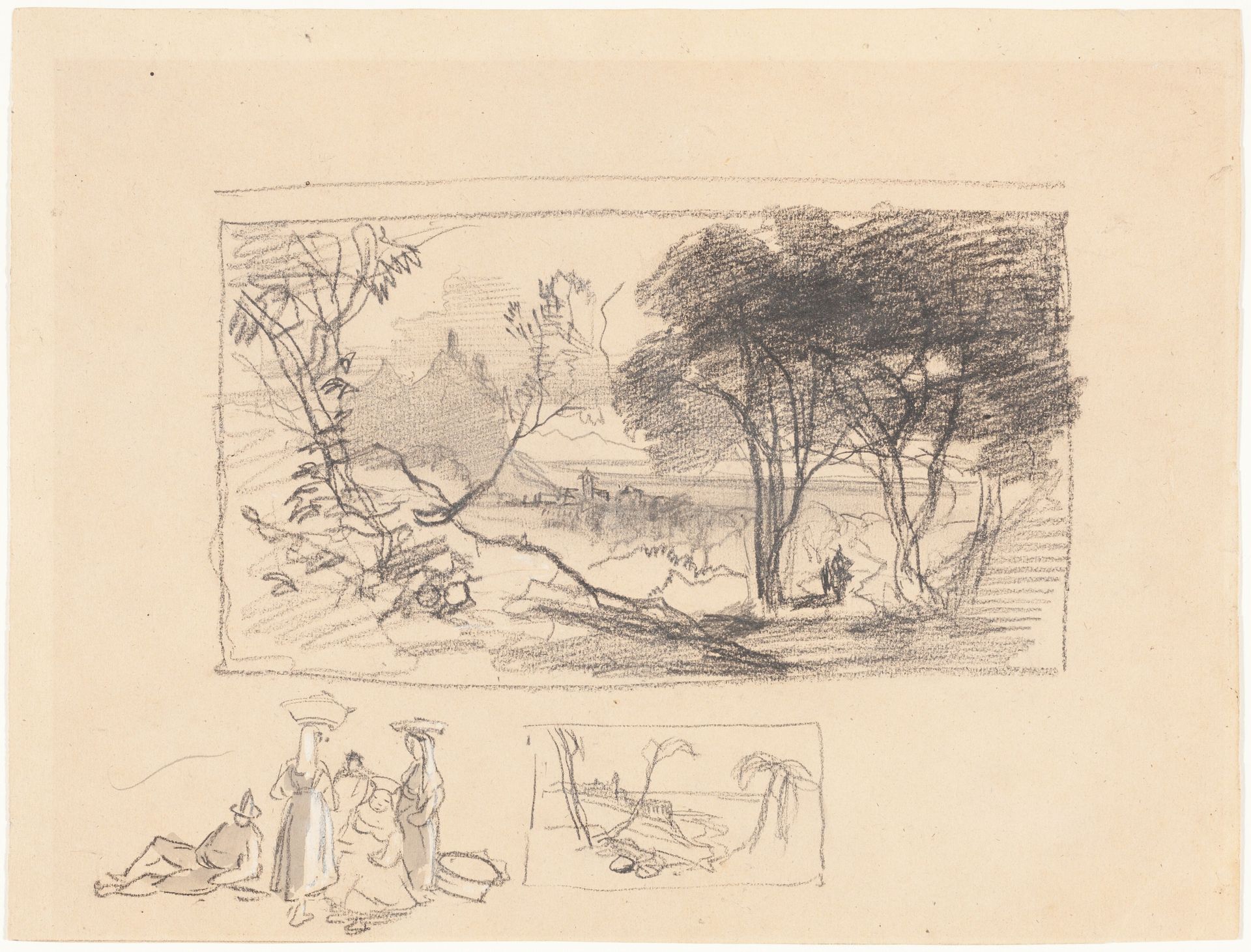 Sketches in Italy [recto] by Edward Lear