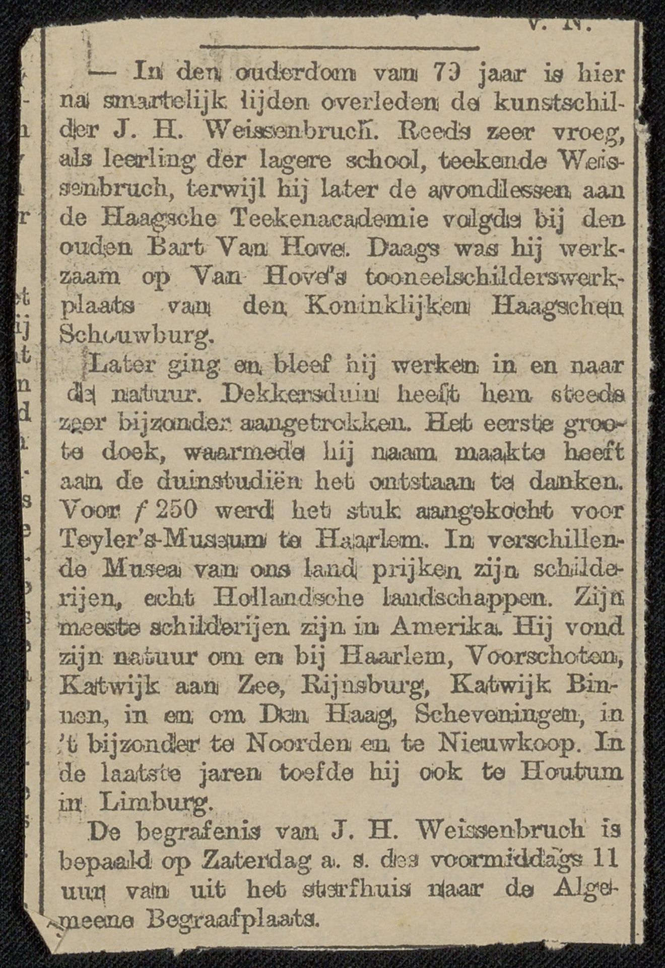 Krantenknipsel uit archief Philip Zilcken by Anonymous