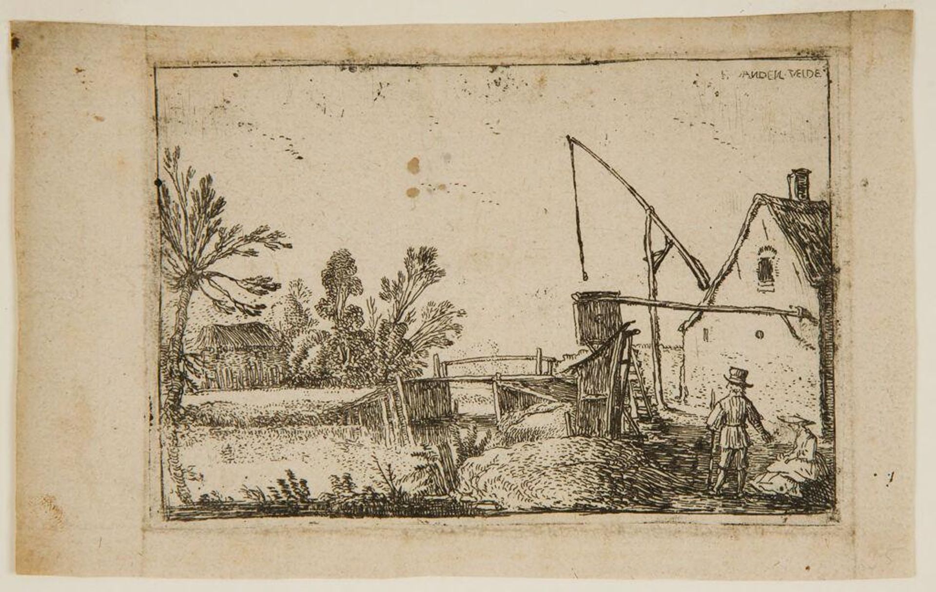 Farm to the Right of a Canal by Esaias van de Velde