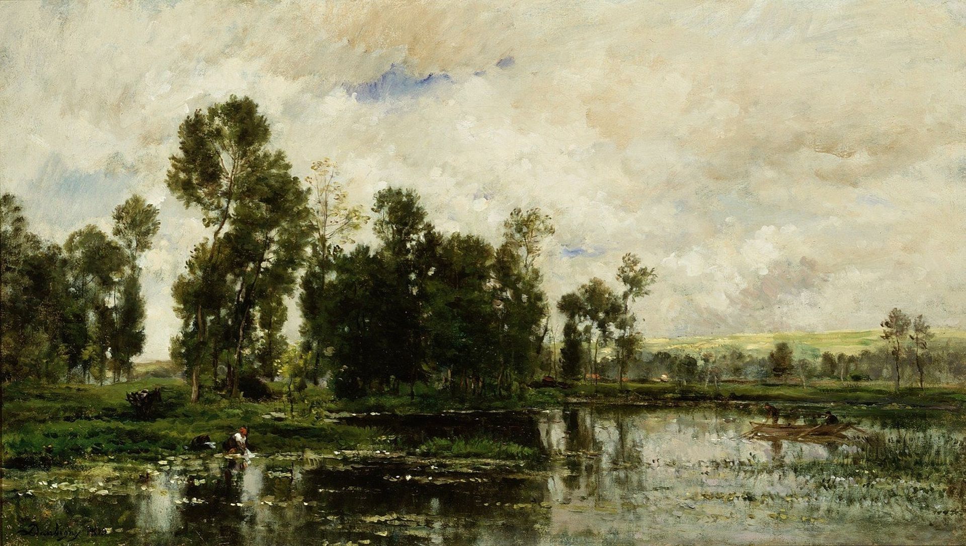 The Edge of the Pond by Charles François Daubigny