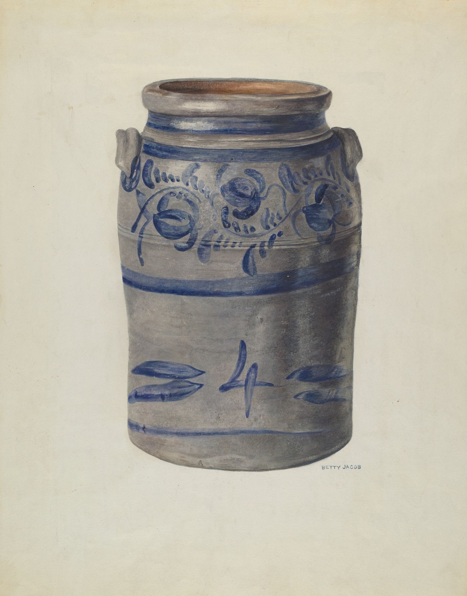 4 Gal Crock by Betty Jacob