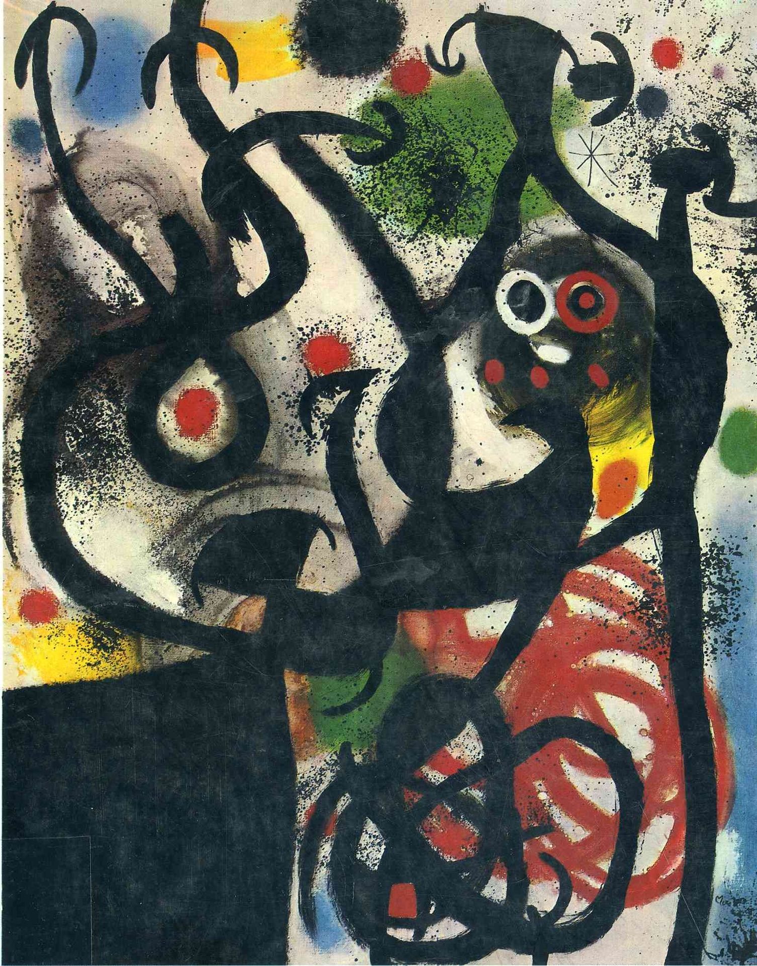 Women and Birds in the Night by Joan Miró
