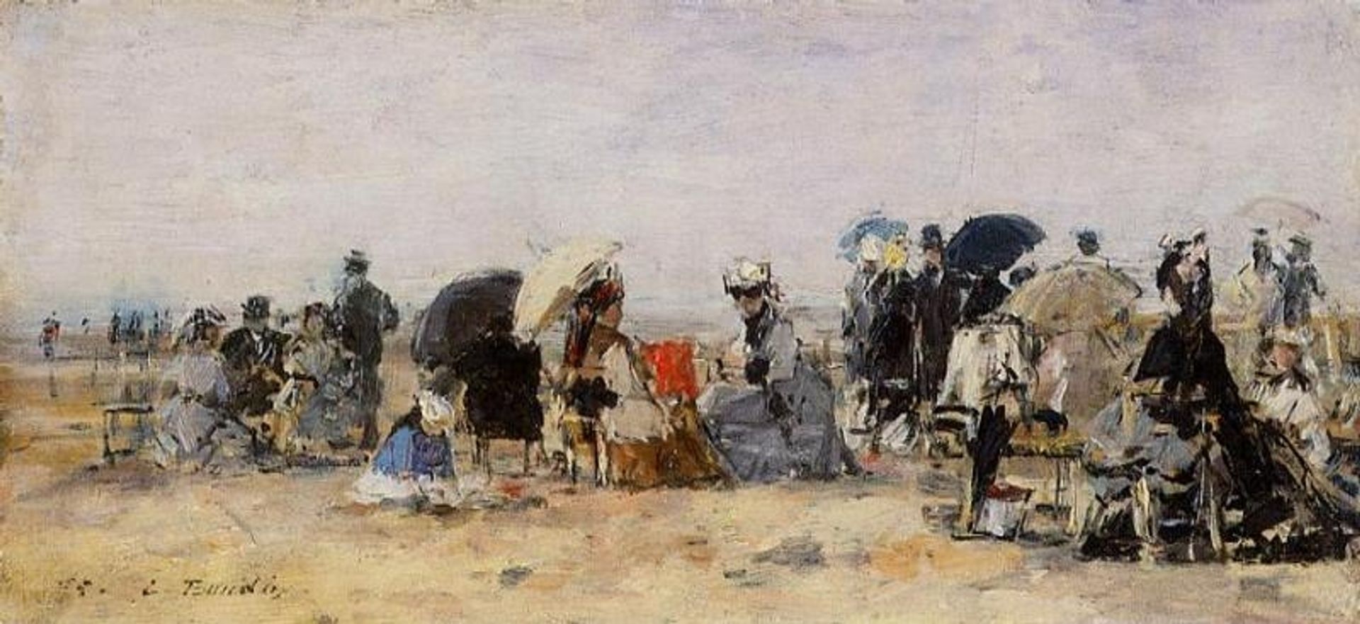 Beach Scene by Eugène Boudin