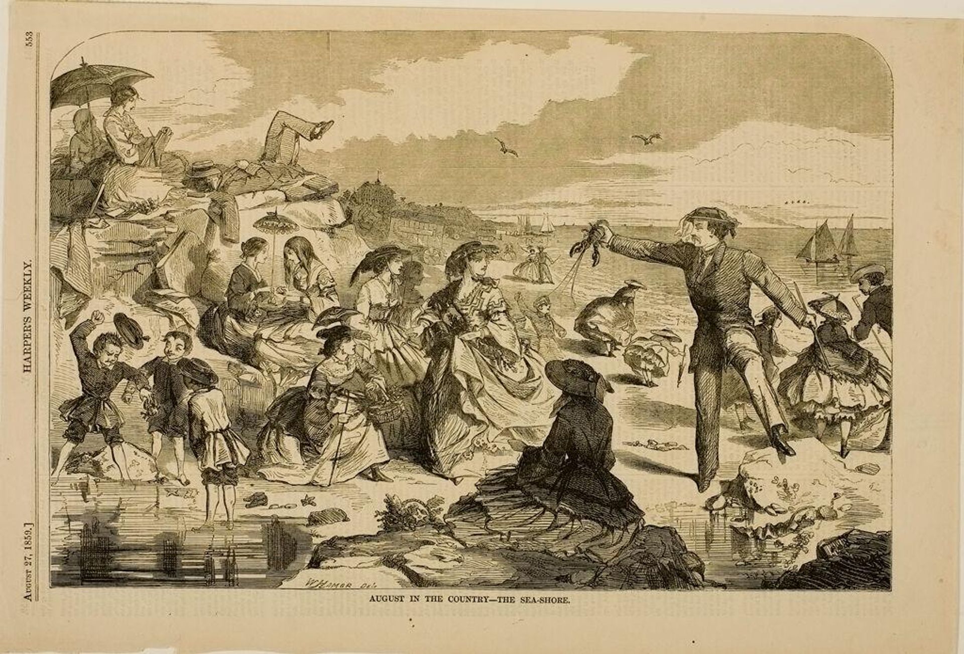 August in the Country - The Sea-Shore by Designed by Winslow Homer