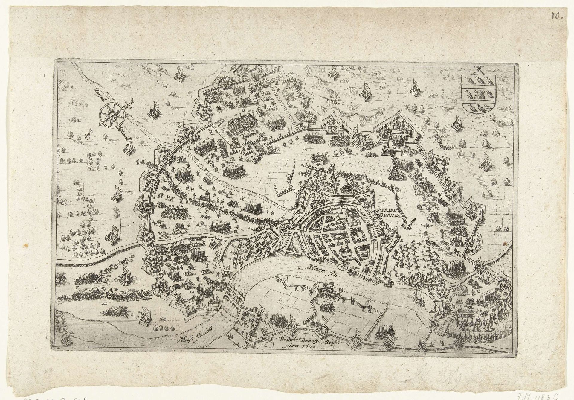Beleg en inname van Grave door Maurits, 1602 by Anonymous