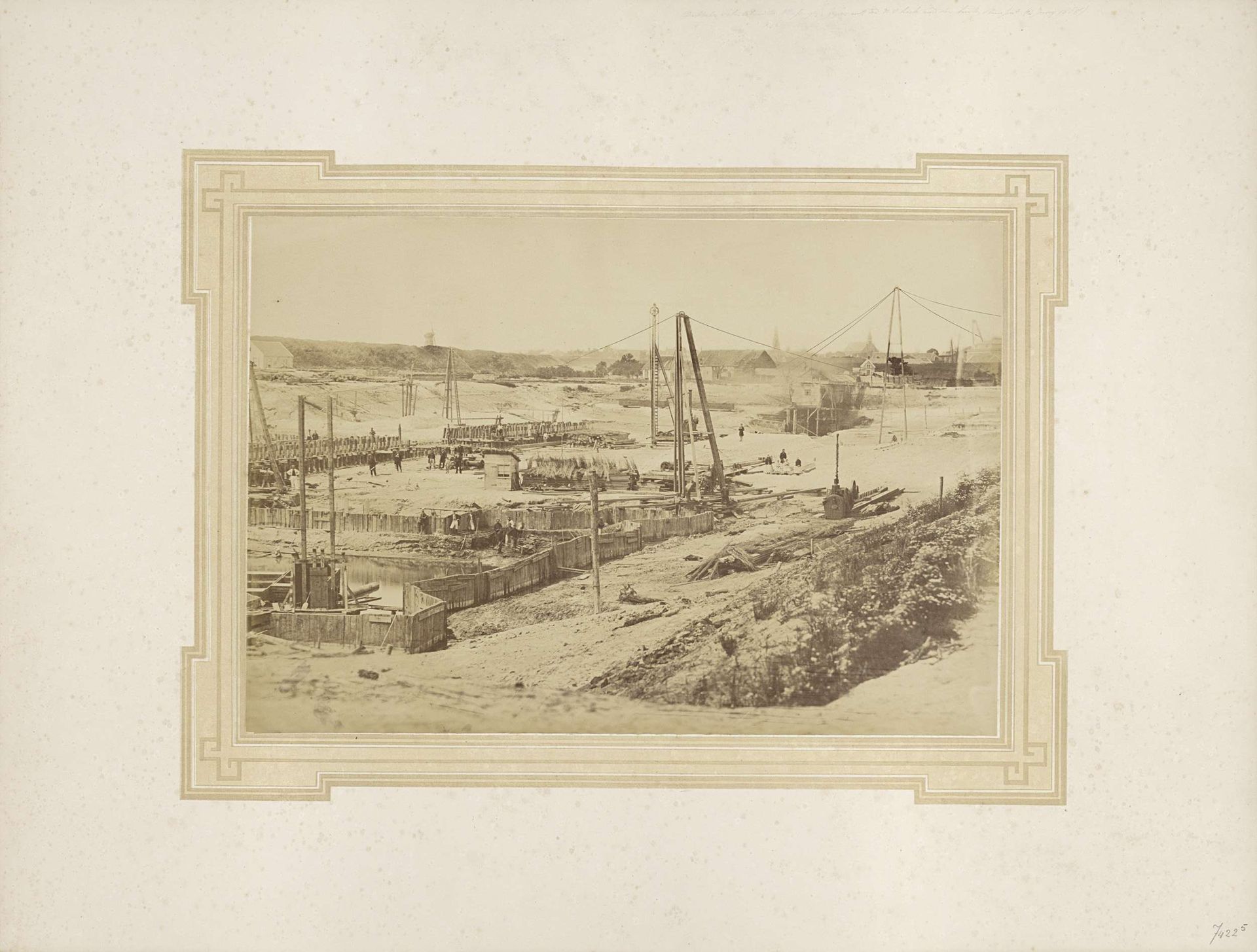 Fundering van het binnensluishoofd van de dubbele schutsluis te Vlissingen by A.L. Preuninger