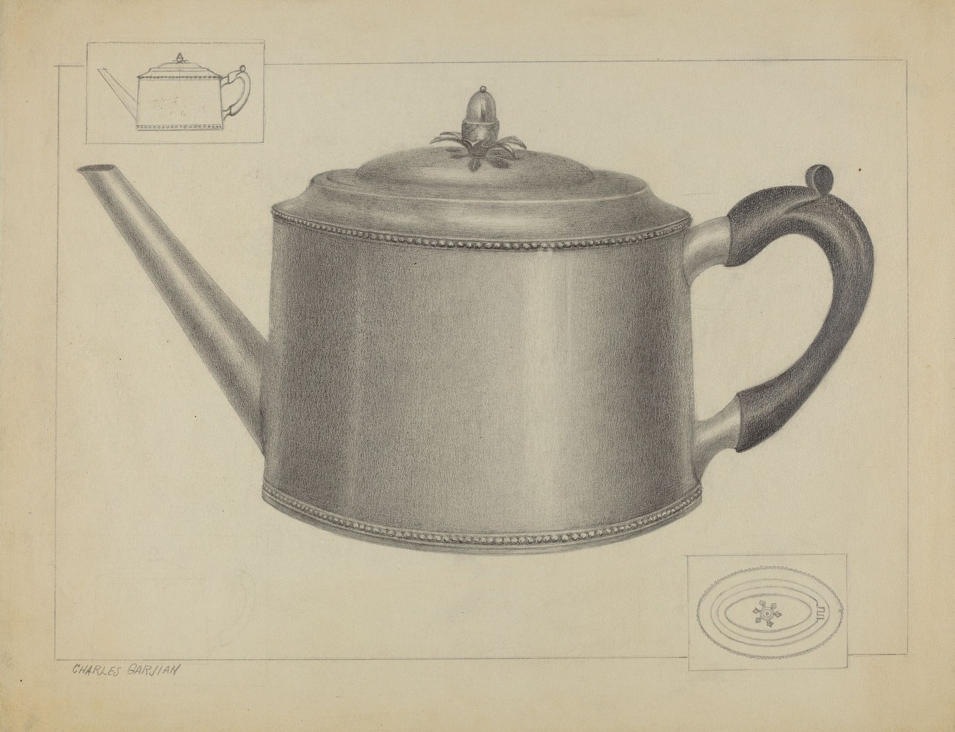 Silver Teapot by Charles Garjian