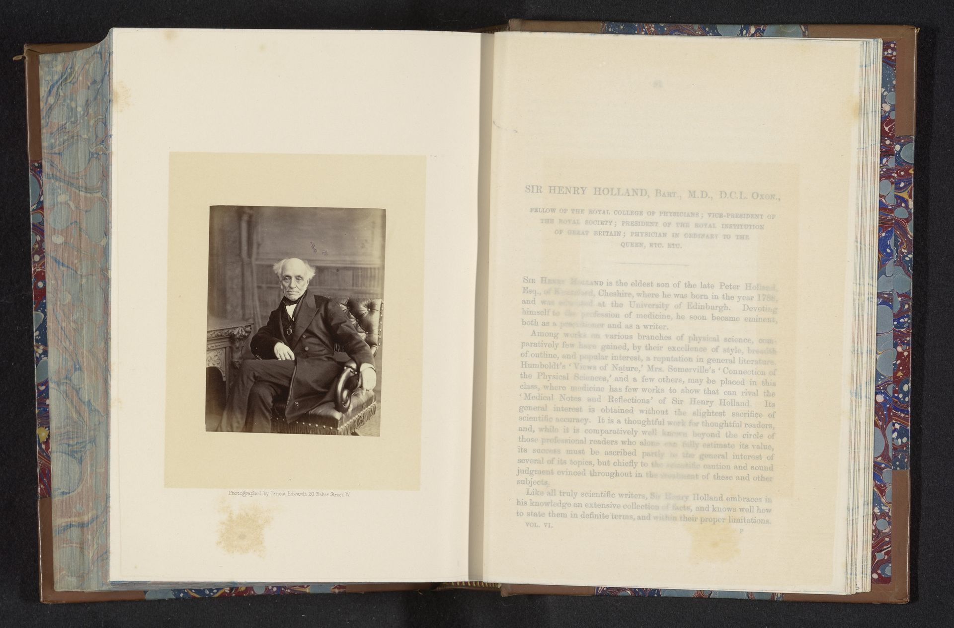 Portret van Sir Henry Holland by Ernest Edwards
