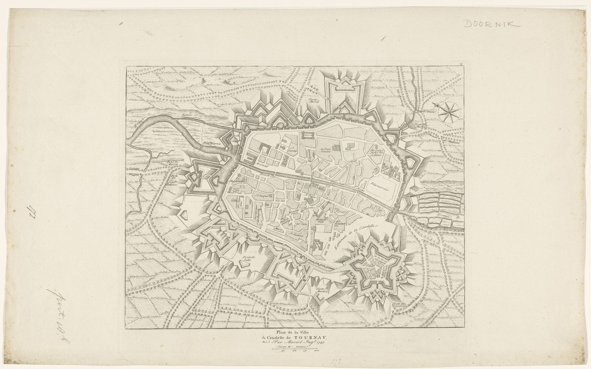 Plattegrond van Doornik by Anonymous
