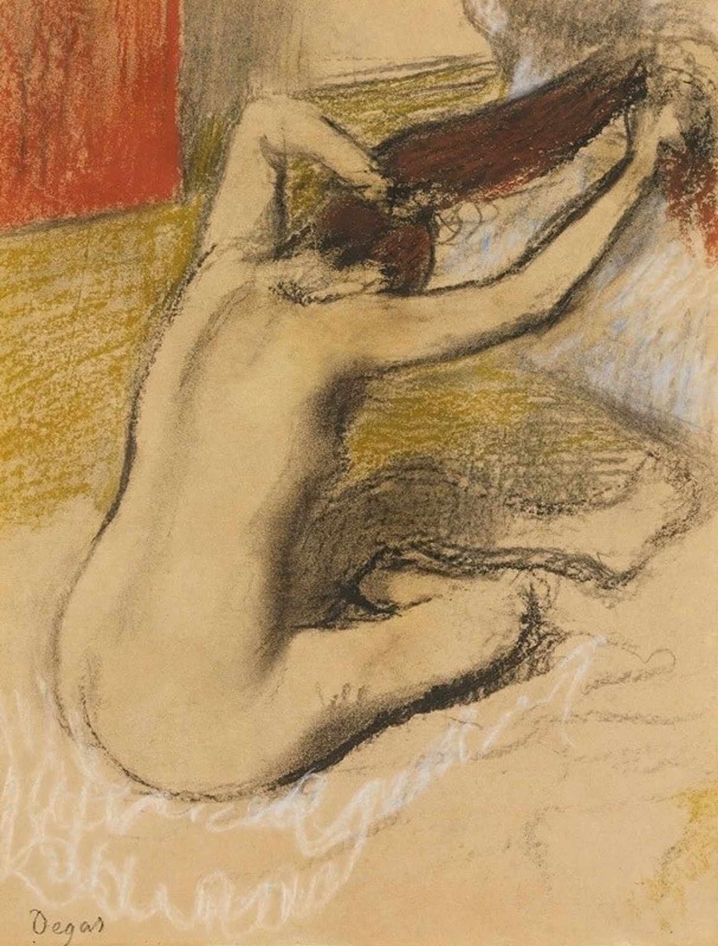 Femme Se Peignant by Edgar Degas