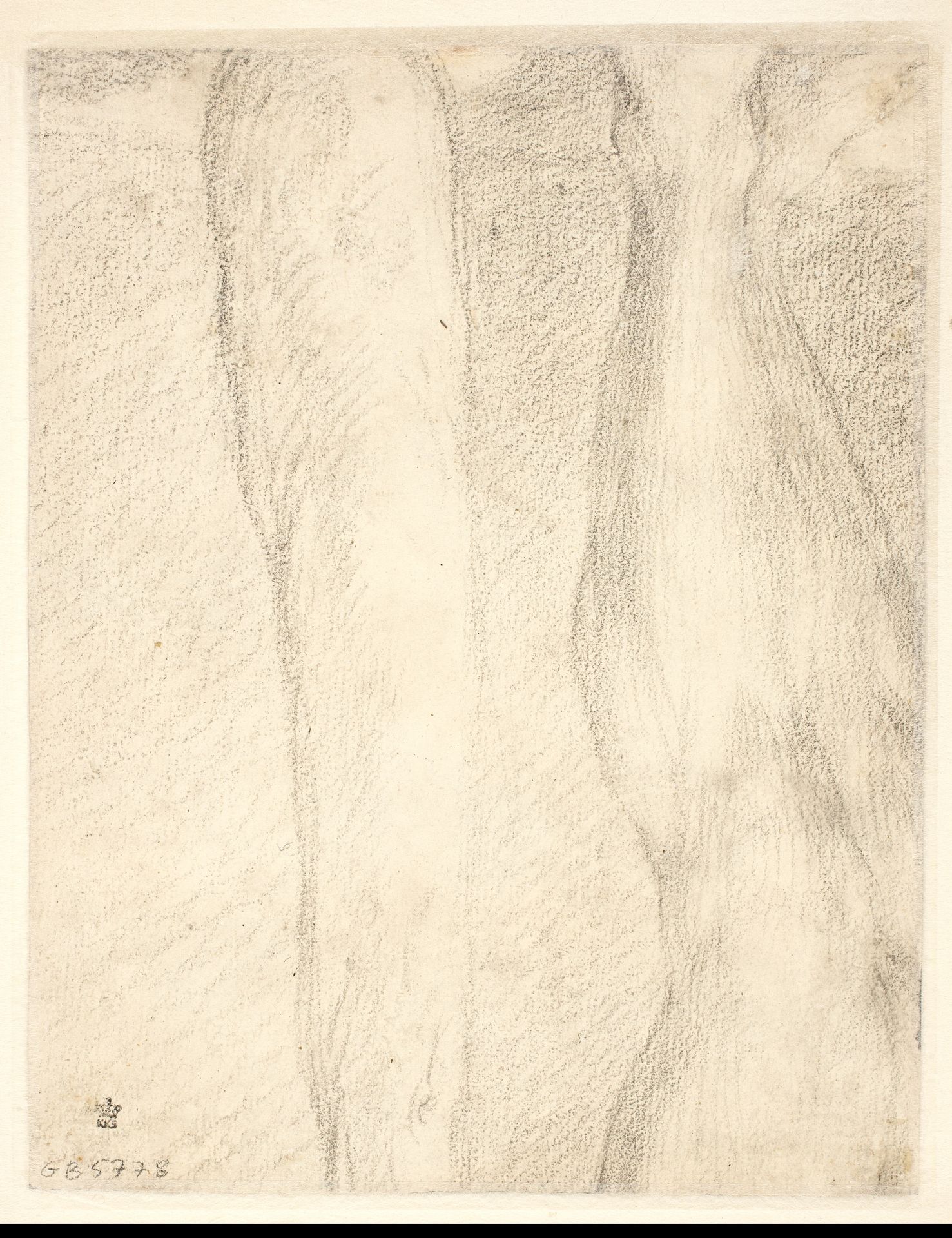 Fragment of a study for Hercules’ left leg and club, cut by Marco Benefial