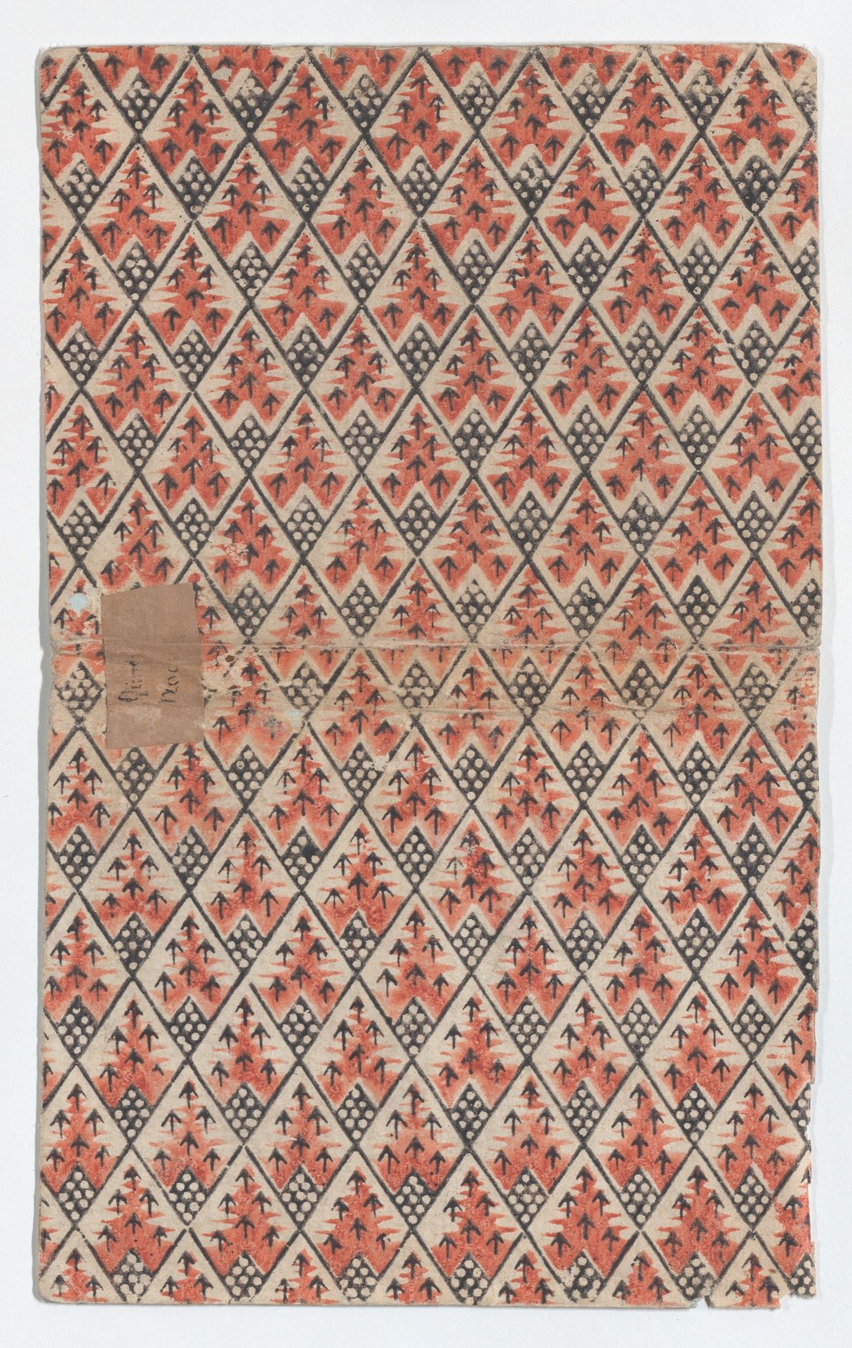 Book cover with overall diamond pattern with arrows by Anonymous