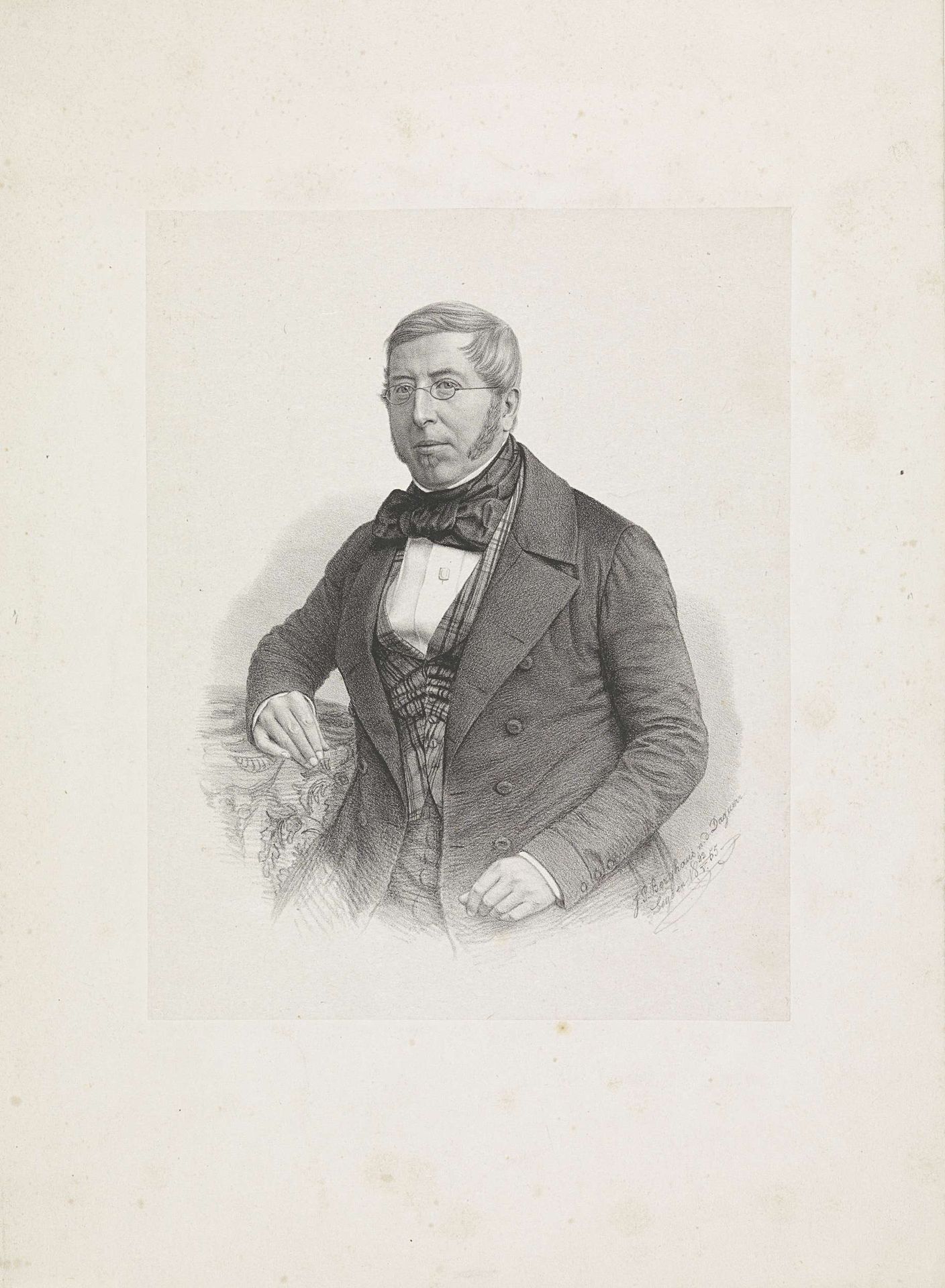 Portret van een onbekende man by Johann Peter Berghaus