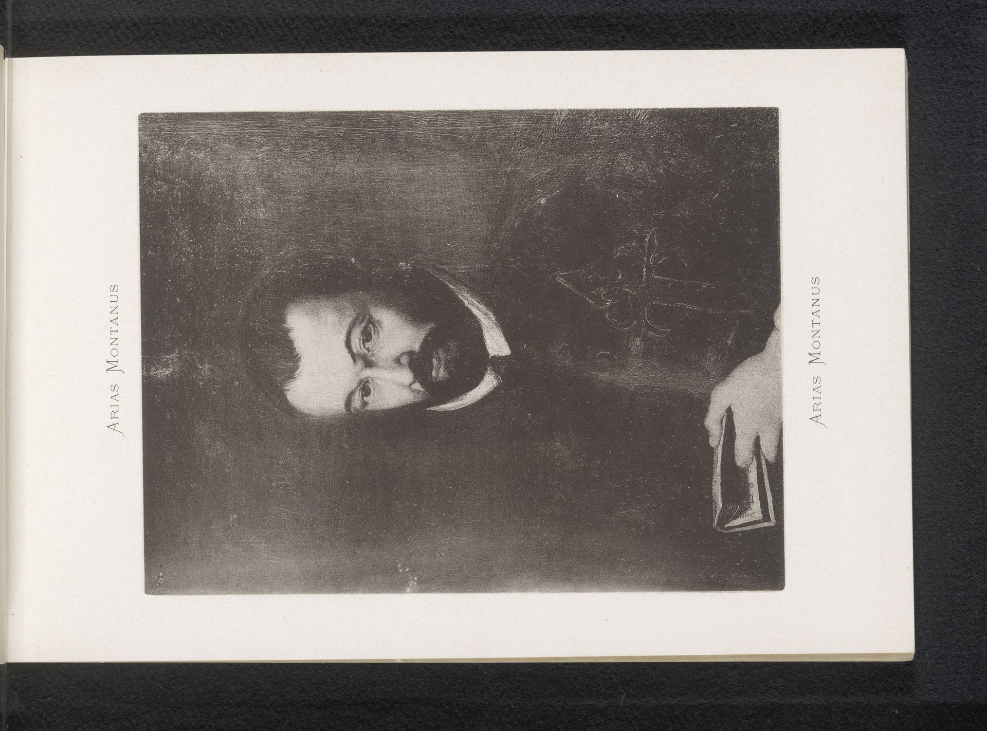 Reproductie van een geschilderd portret van Benedictus Arias Montanus by Anonymous