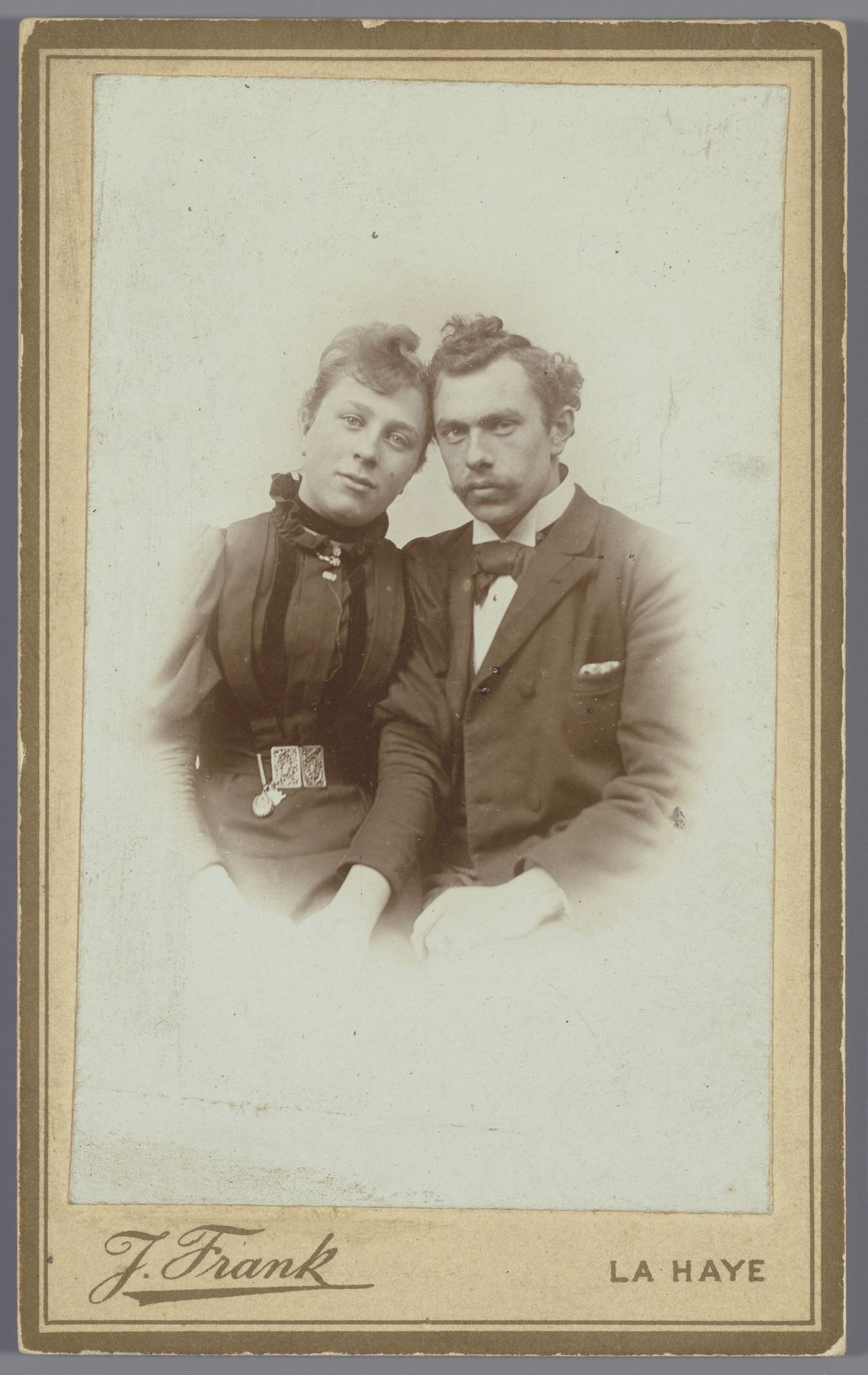 Portret van Willem Roelofs en vrouw by Jacob Simon Frank