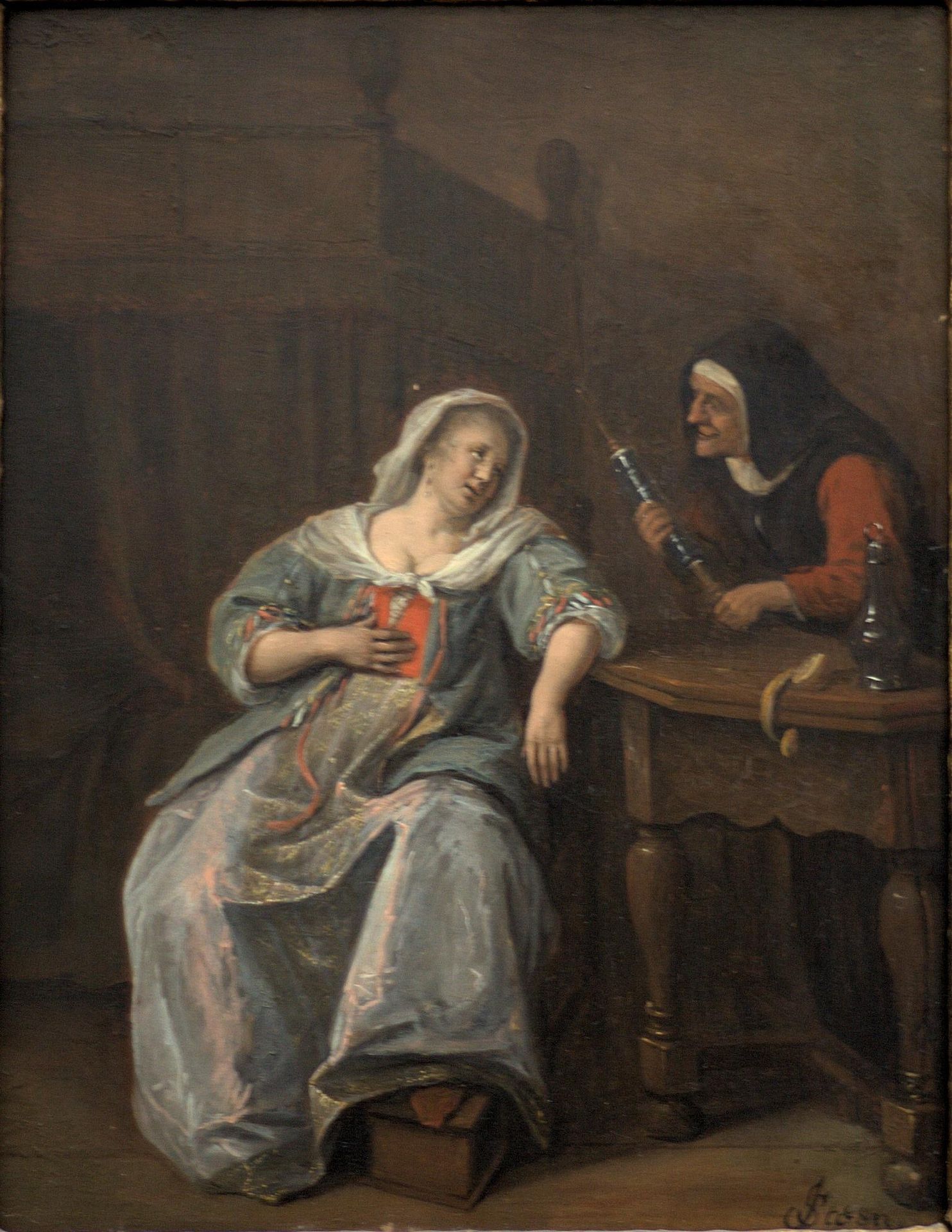 Sick woman by Jan Steen