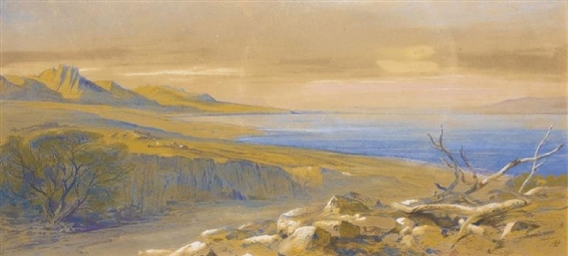 The Dead Sea, Jordan by Edward Lear