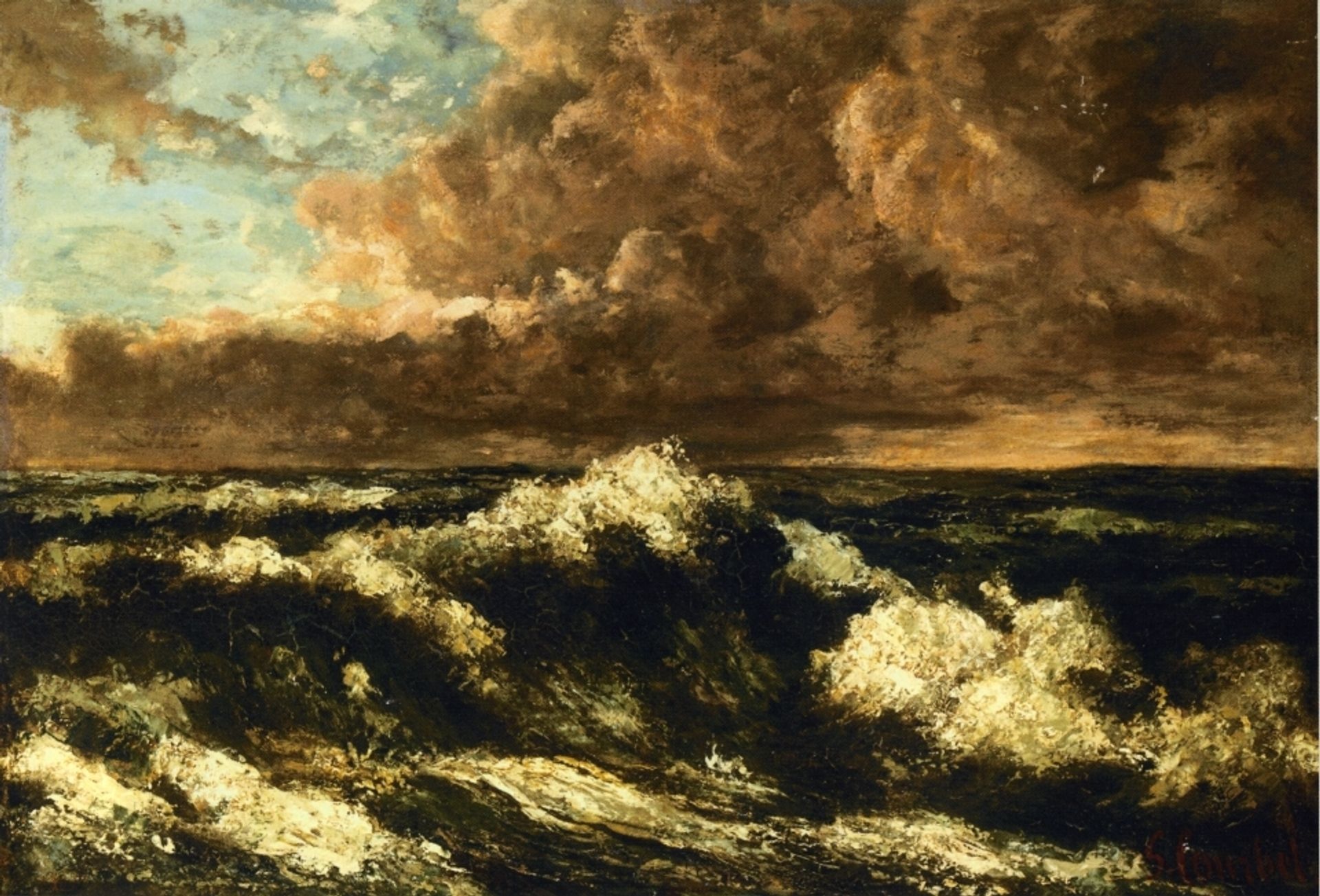 Seascape by Gustave Courbet