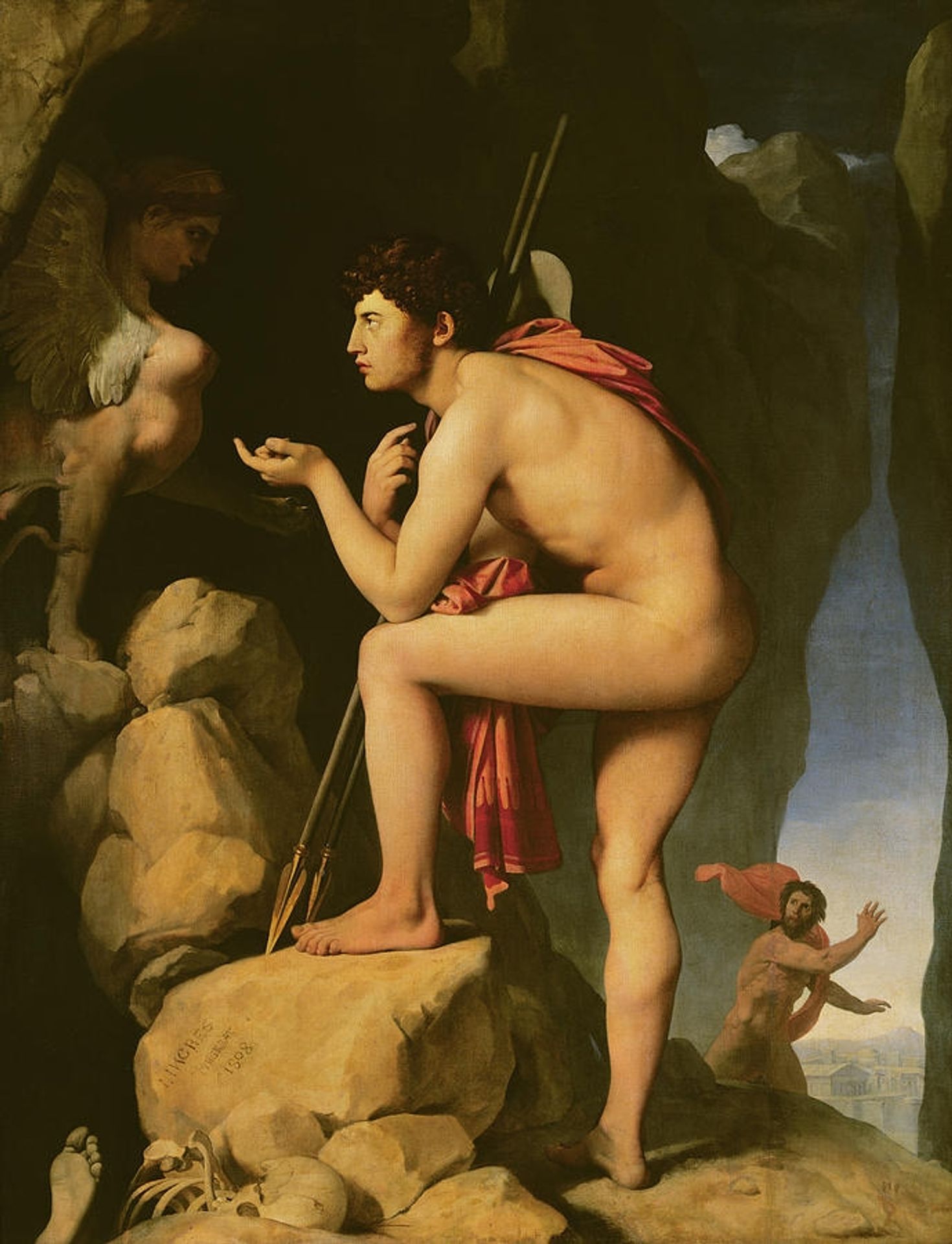 Oedipus and the Sphinx by Jean Auguste Dominique Ingres