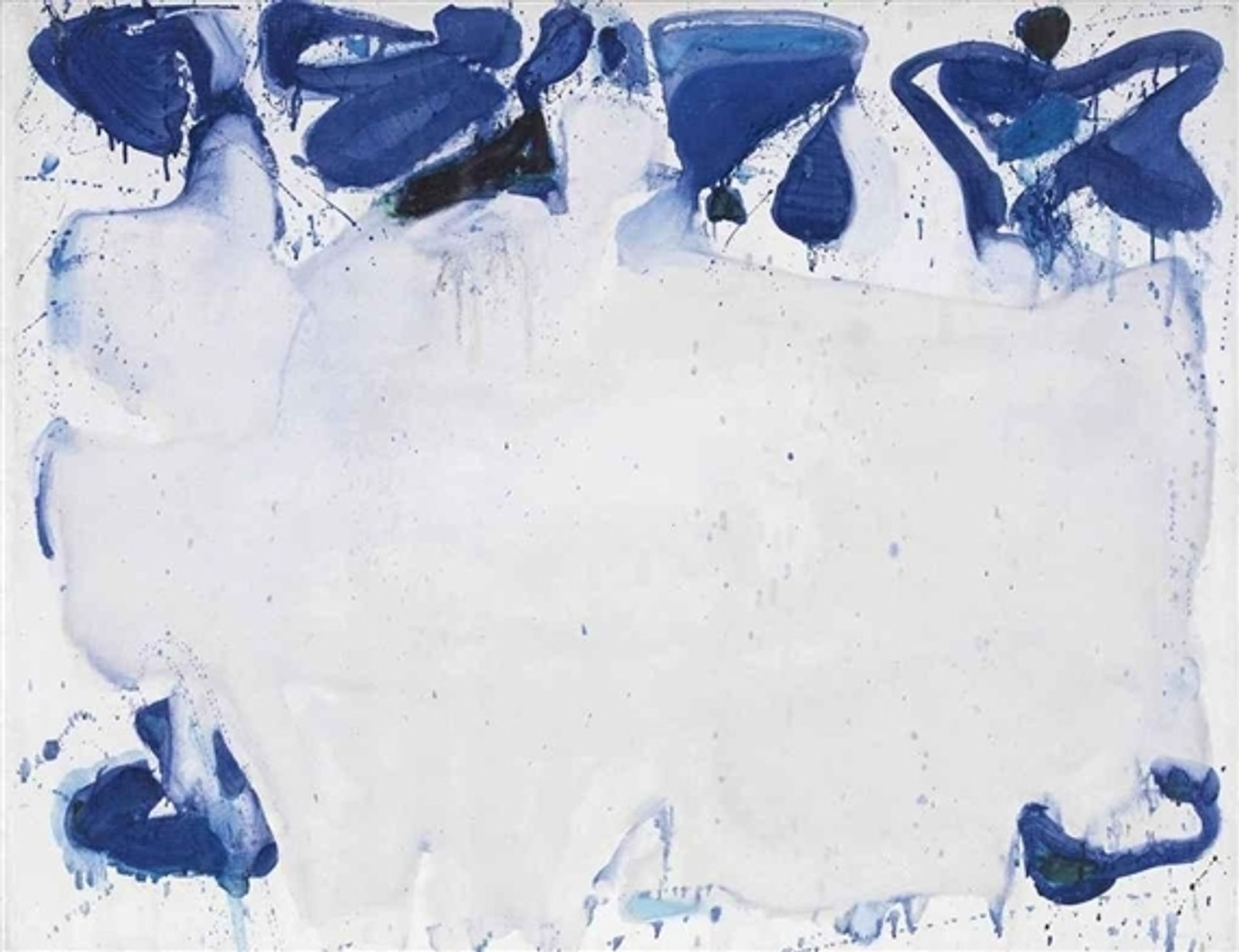 Composition in Blue and White by Sam Francis