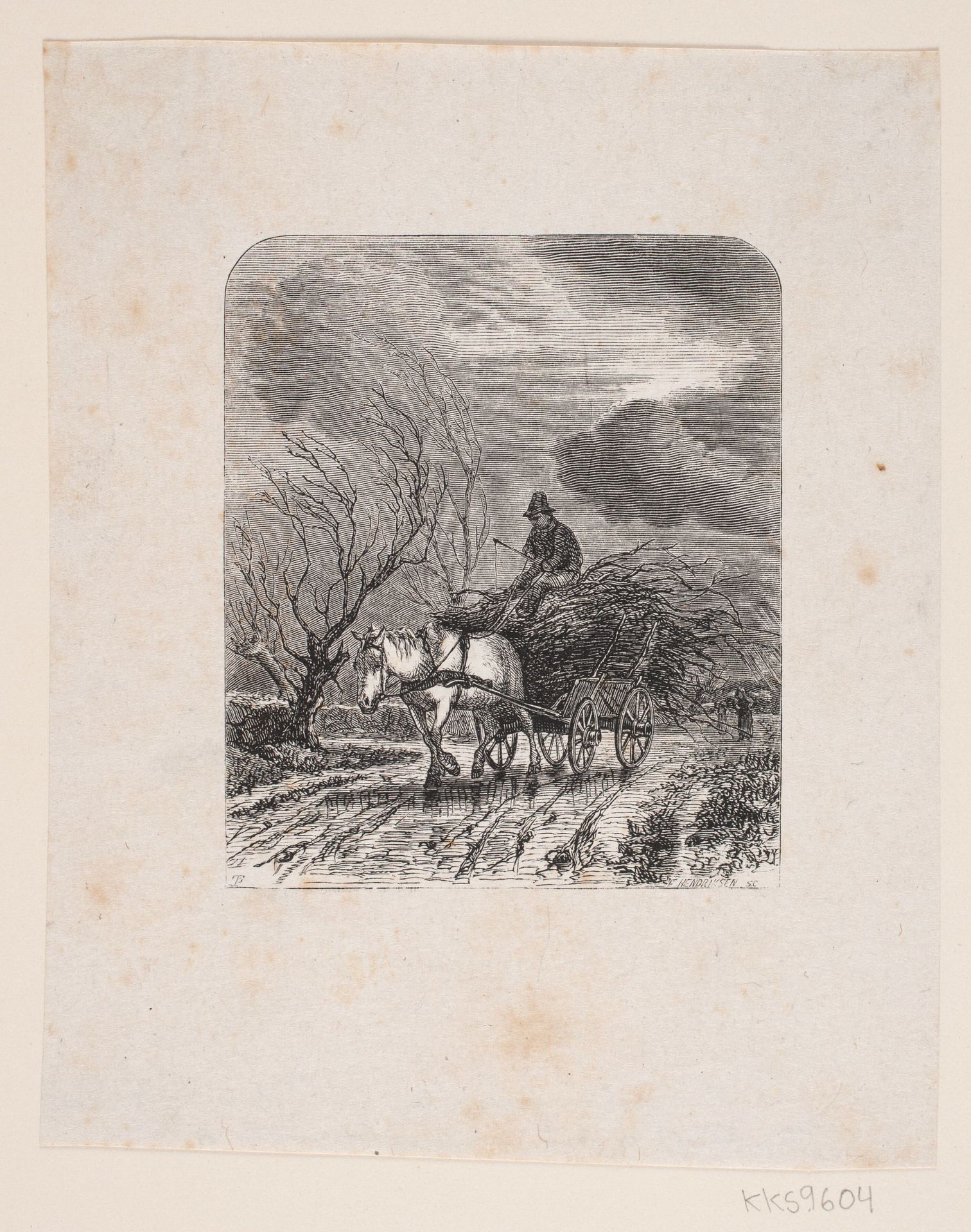 Illustration til Christian Richardts Digt, "November" by F. Hendriksen