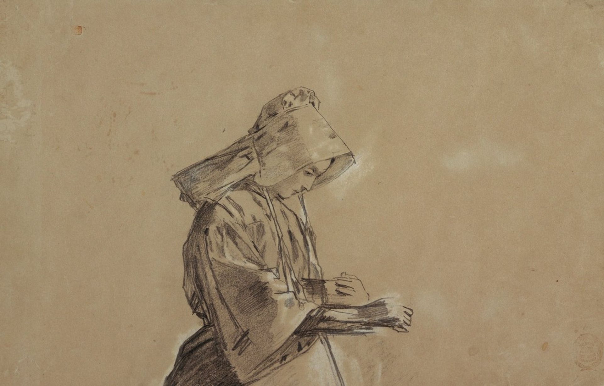 Woman in a Sunbonnet by Winslow Homer