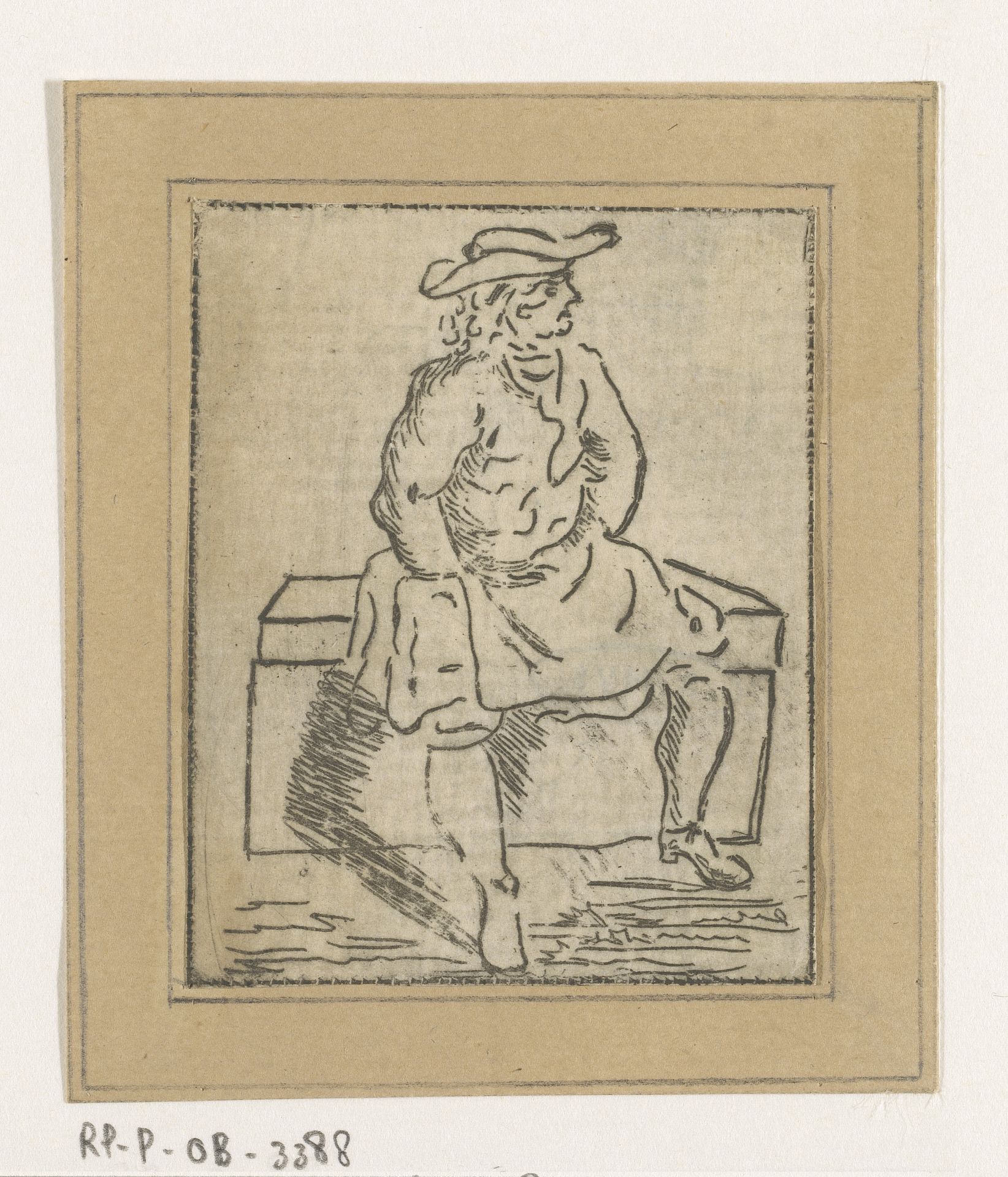 Zittende man by Jacob Hoolaart
