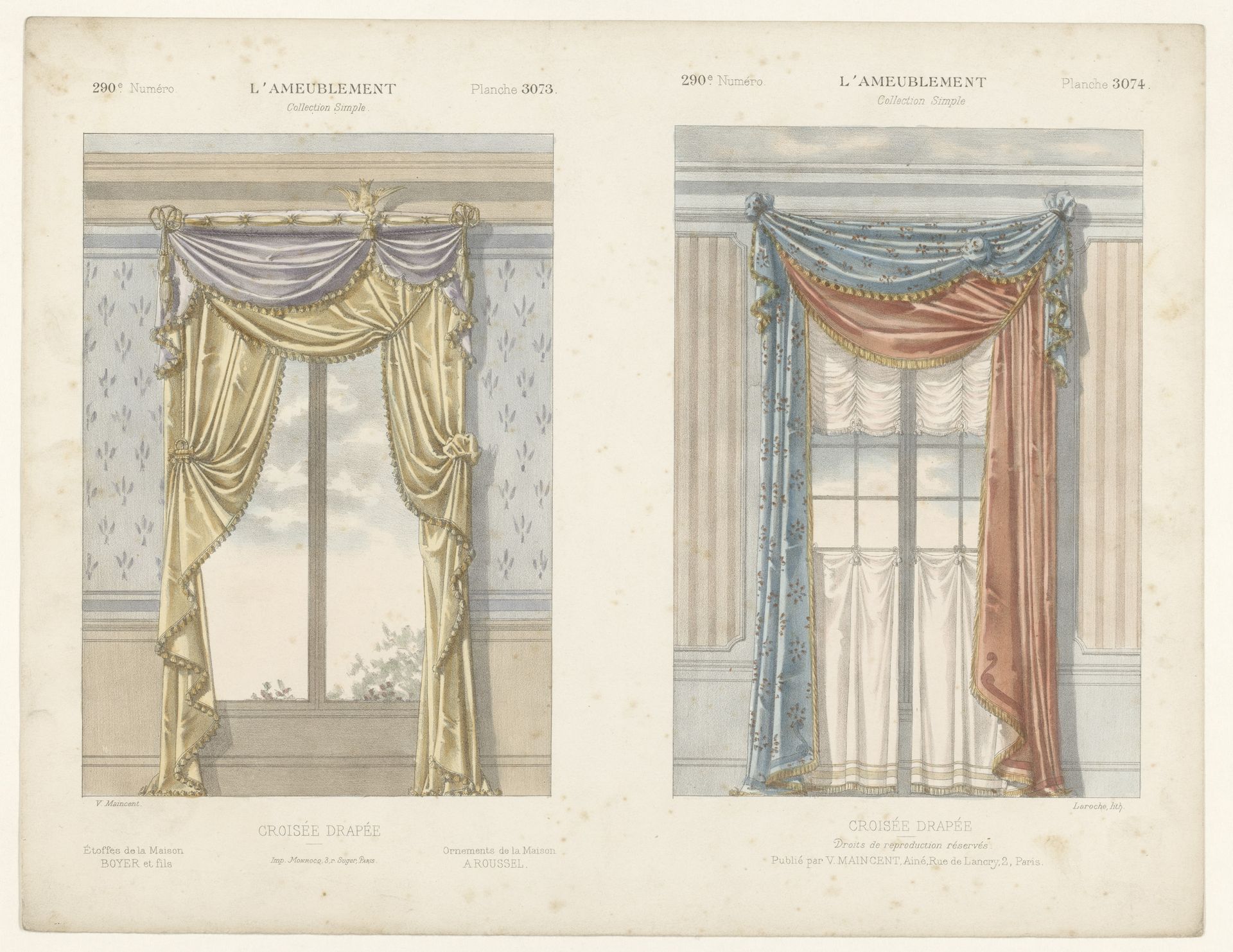 Twee vensters met gordijnen by Léon Laroche