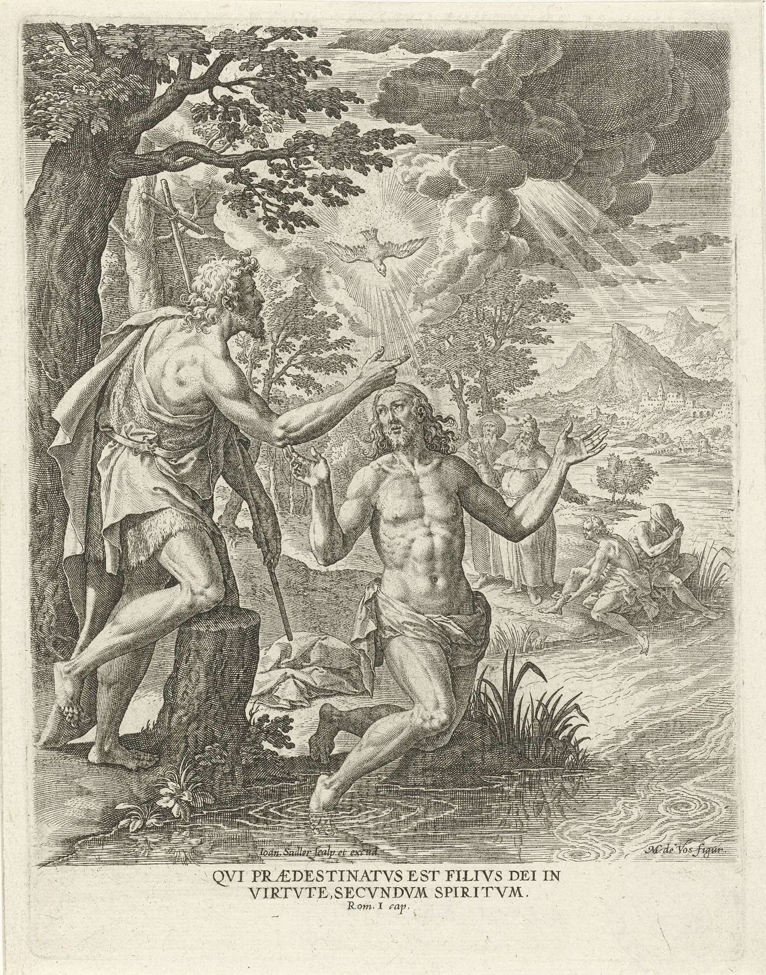Doop van Christus by Johann Sadeler I