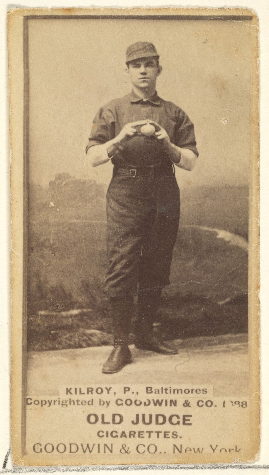 Kilroy, Pitcher, Baltimore Orioles, from the Old Judge series (N172) for Old Judge Cigarettes by Goodwin & Company