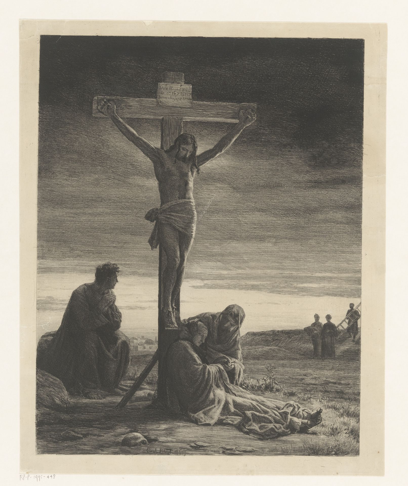 Christus aan het kruis by Carl Bloch