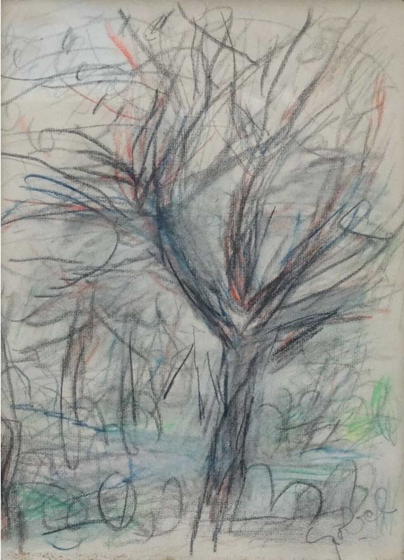 Czóbel Béla Fa, Papír, Grafit, Ceruza, 30x22cm by Bela Czobel