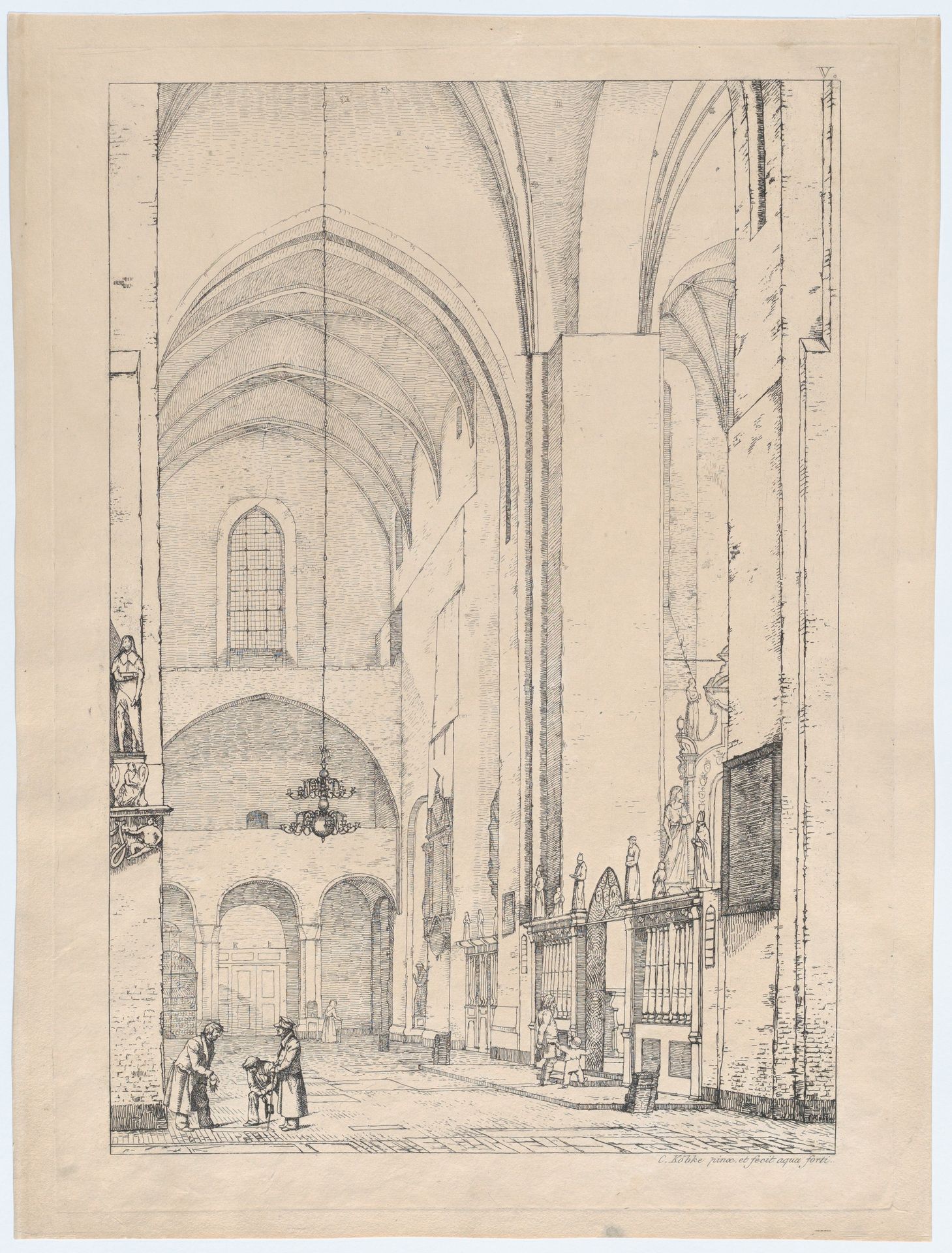 Transept of Aarhus Cathedral by Christen Kobke